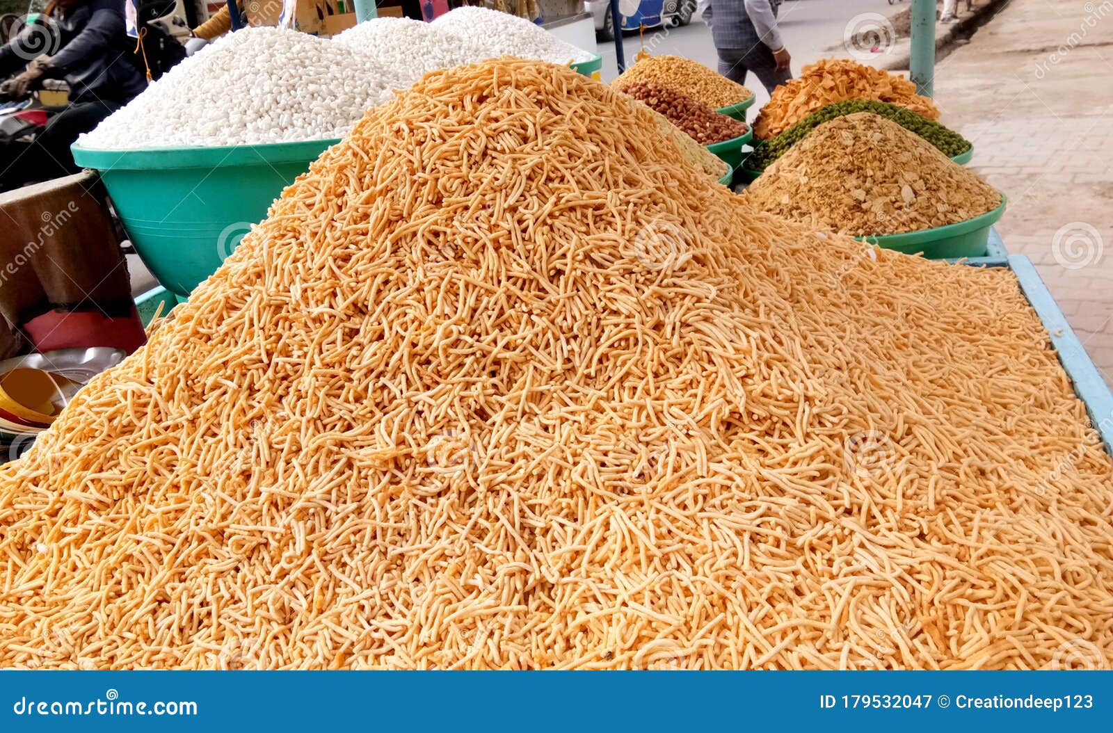a street vendor selling a famous crispy snack