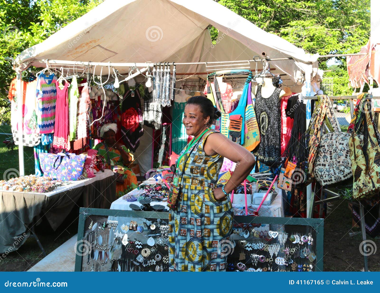 A Street Vendor Smiles Brightly at the Memphis Italian Festival