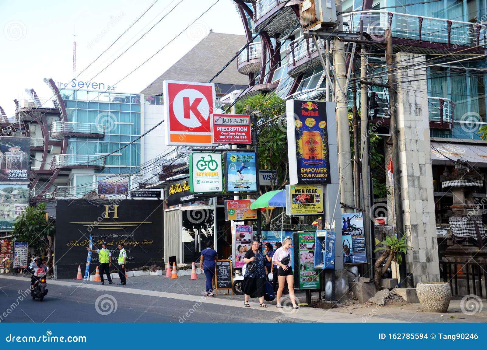 Street View of Kuta in Bali Editorial Stock Image - Image of building