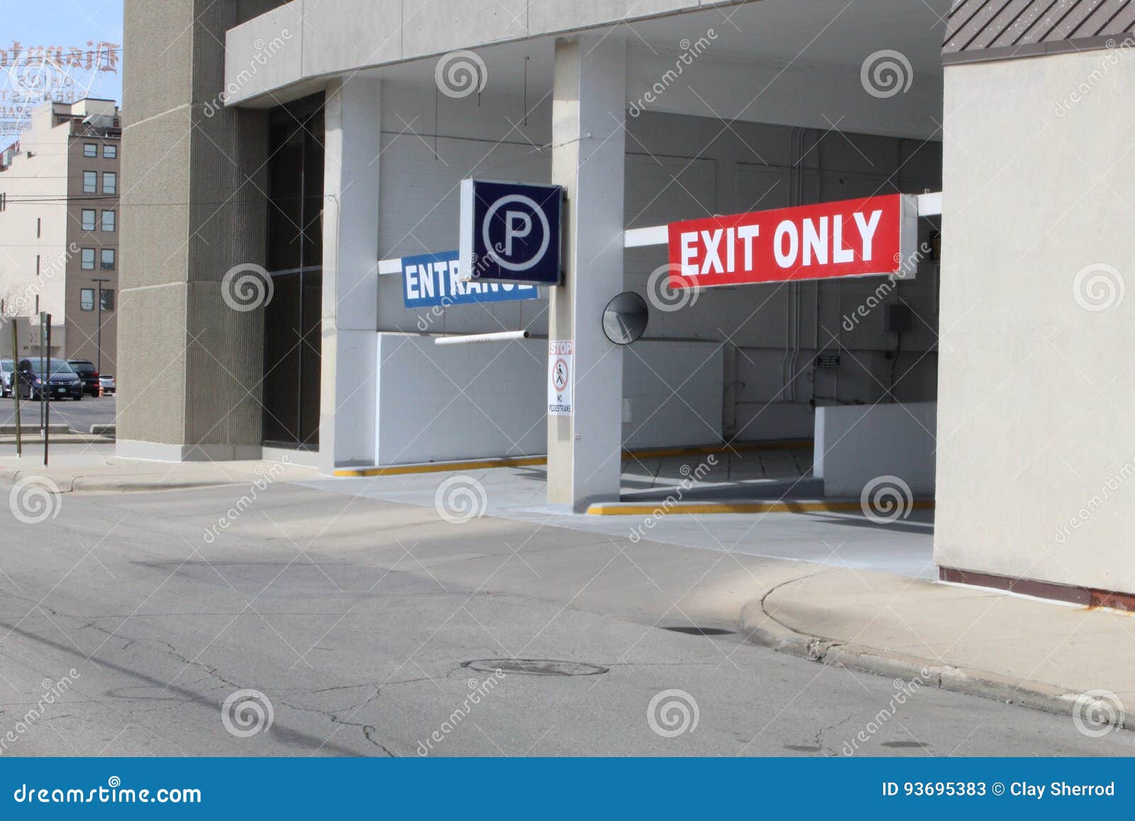 A Street View of a Metropolitan Parking Garage Editorial Stock Photo