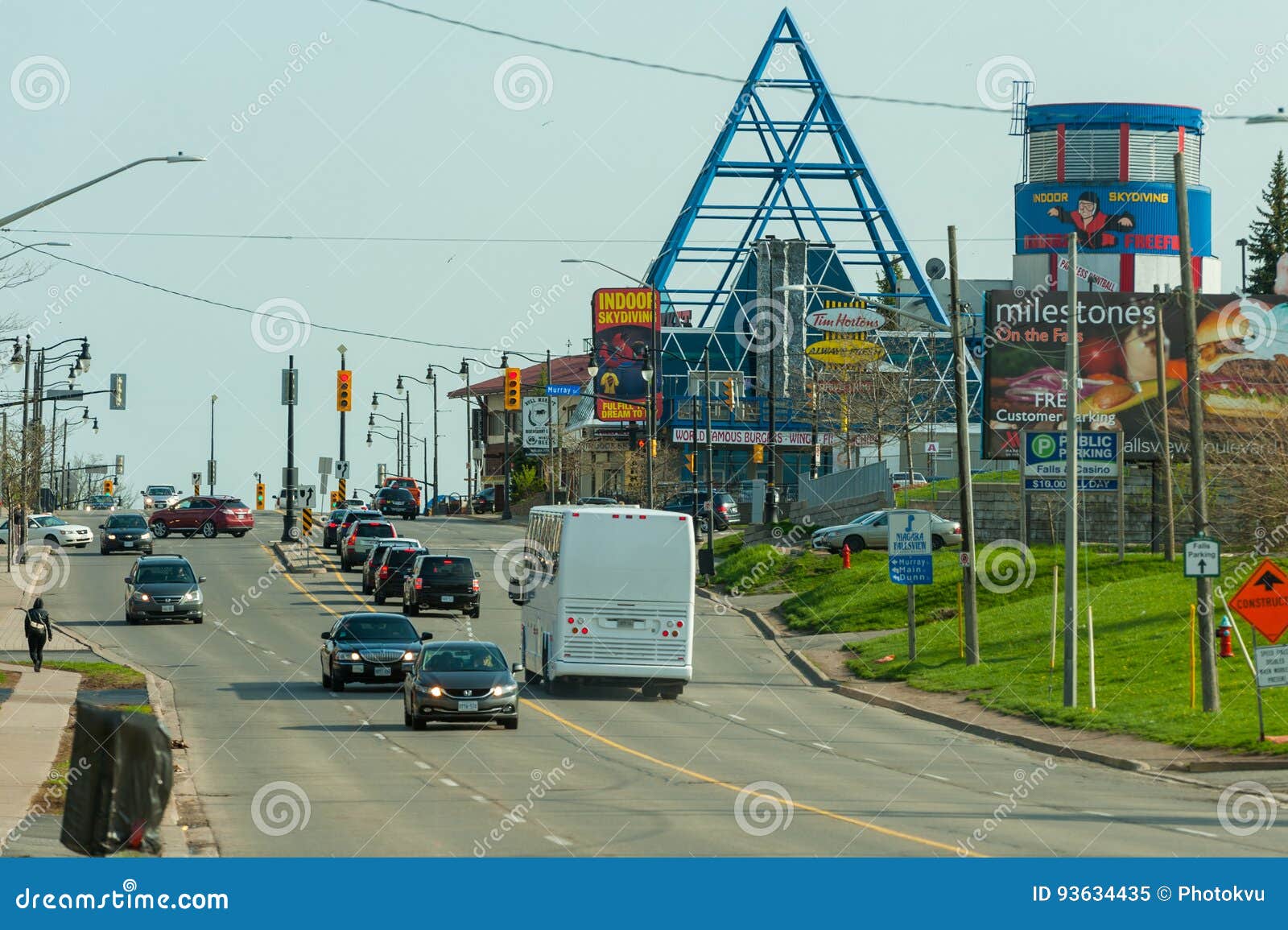 Street View in Niagara Falls Town Canada Editorial Image Image of