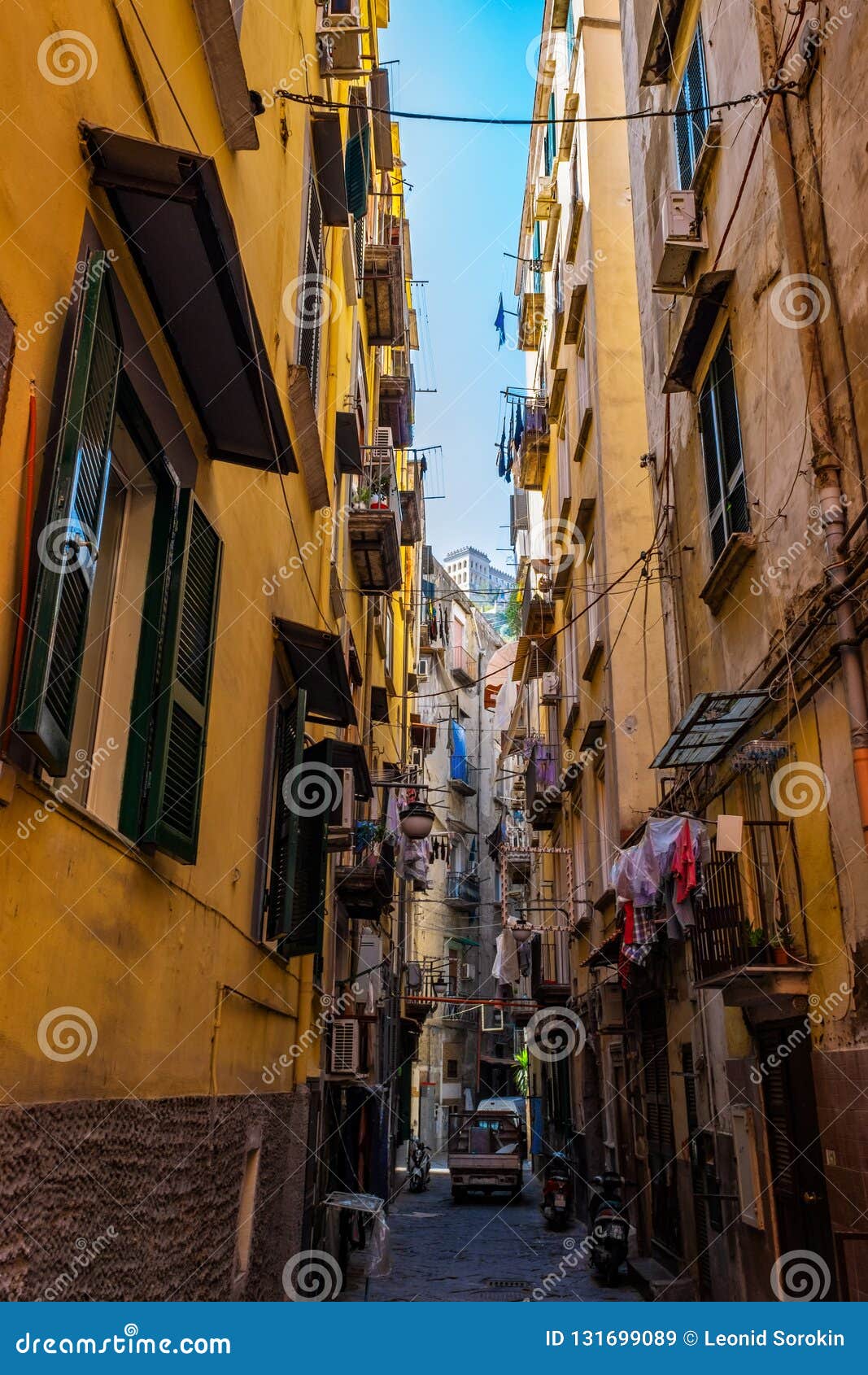 Street View of Old Town in Naples City, Italy Europe Stock Image ...