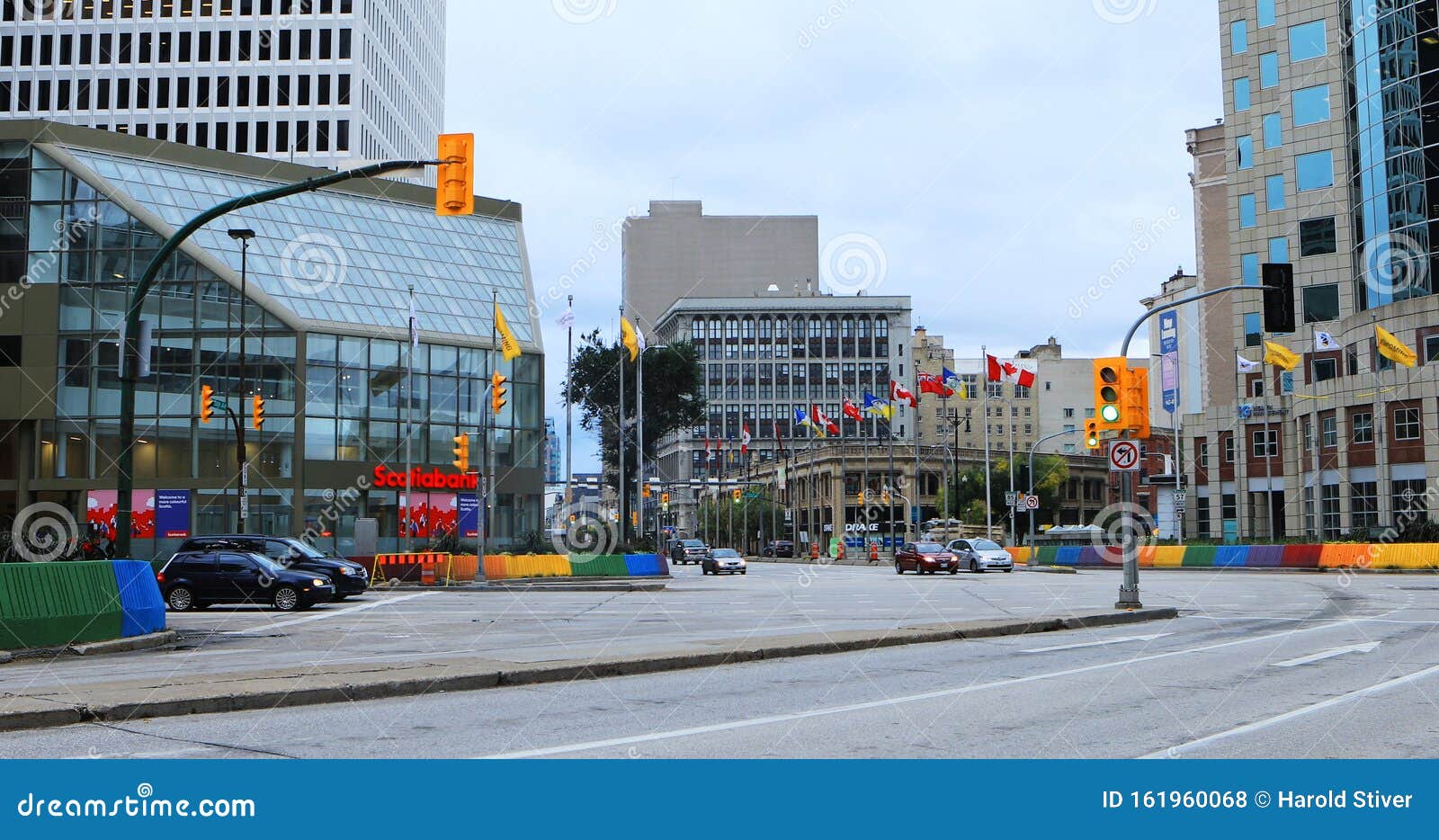 Street View in Winnipeg, Manitoba Editorial Stock Photo Image of