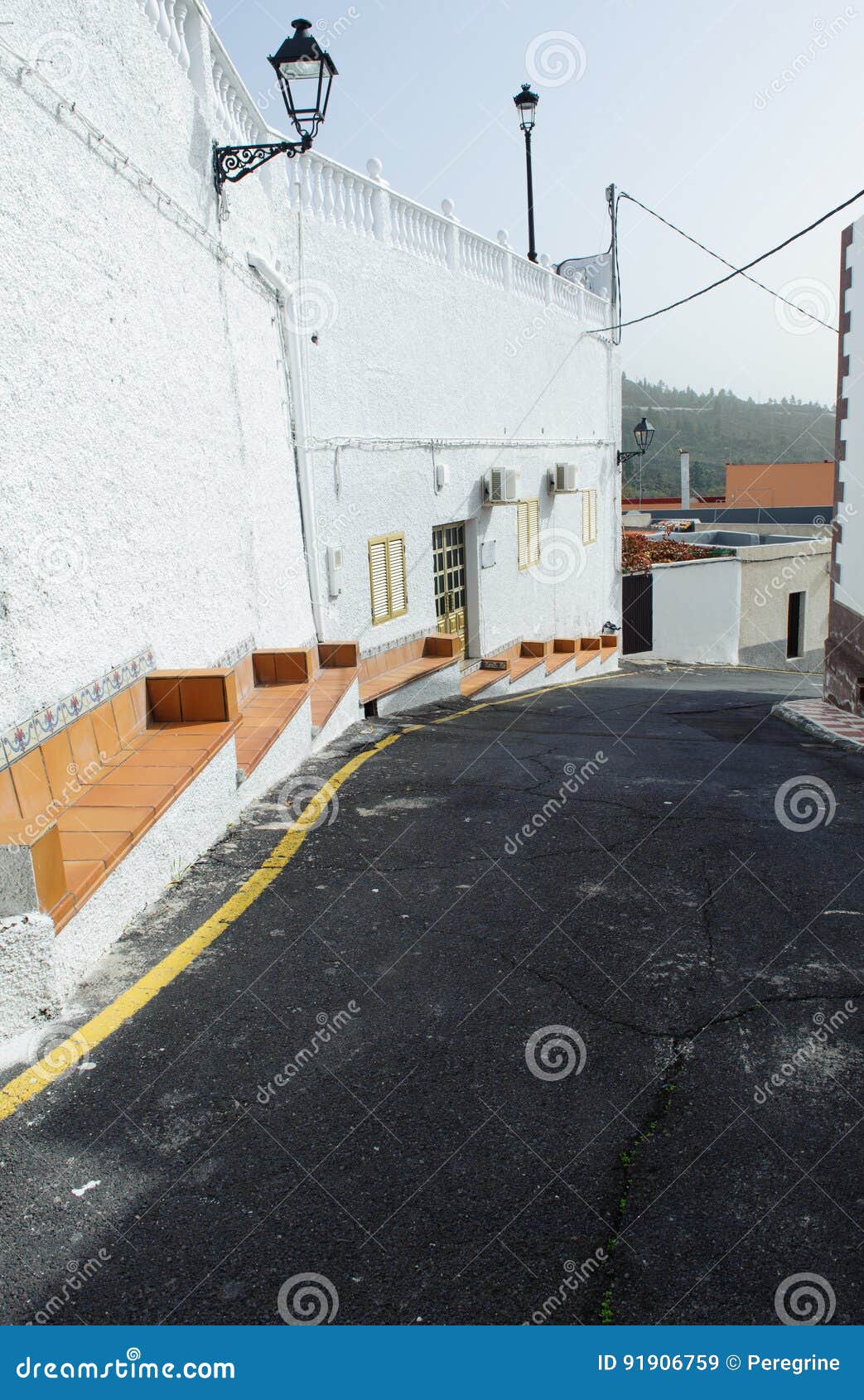 street in village alfarero del arguayo, tenerife,