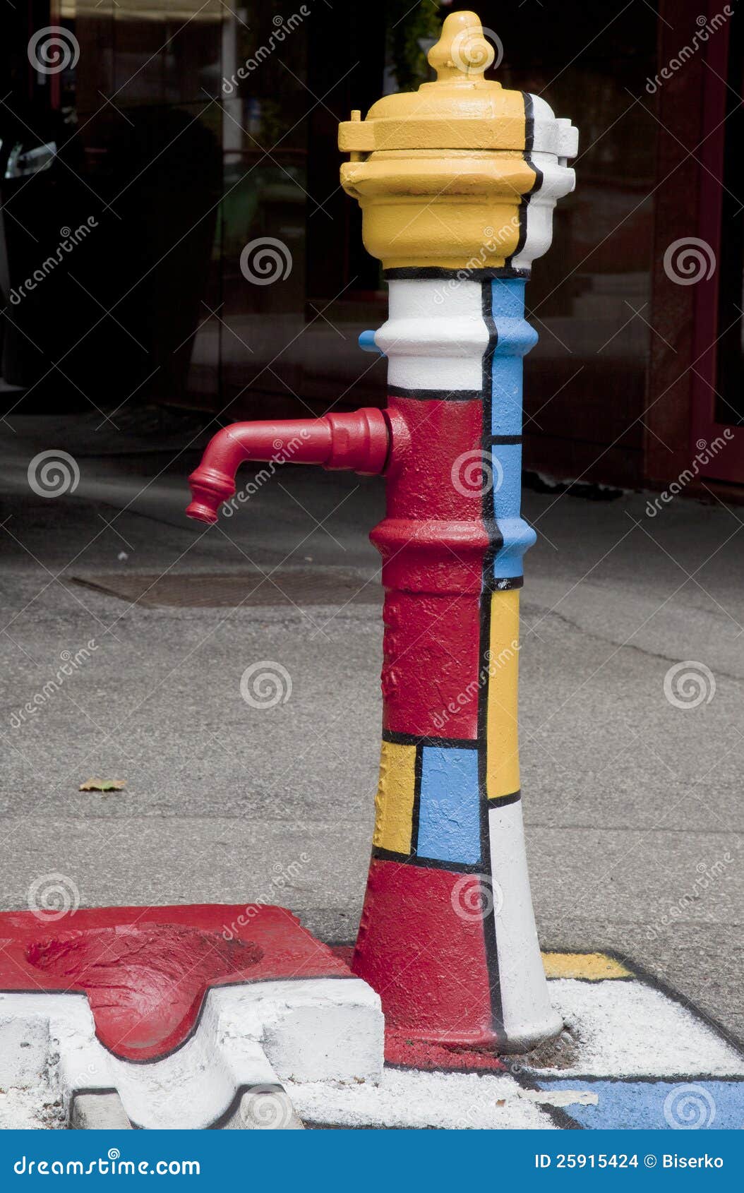 Street water pump stock photo. Image of color, painted 25915424