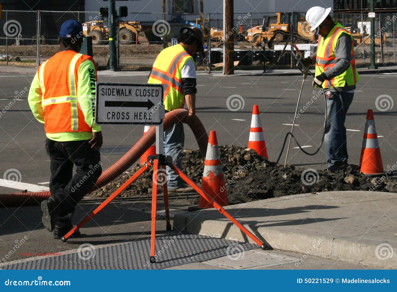 Street workers editorial stock image. Image of municipal 50221529