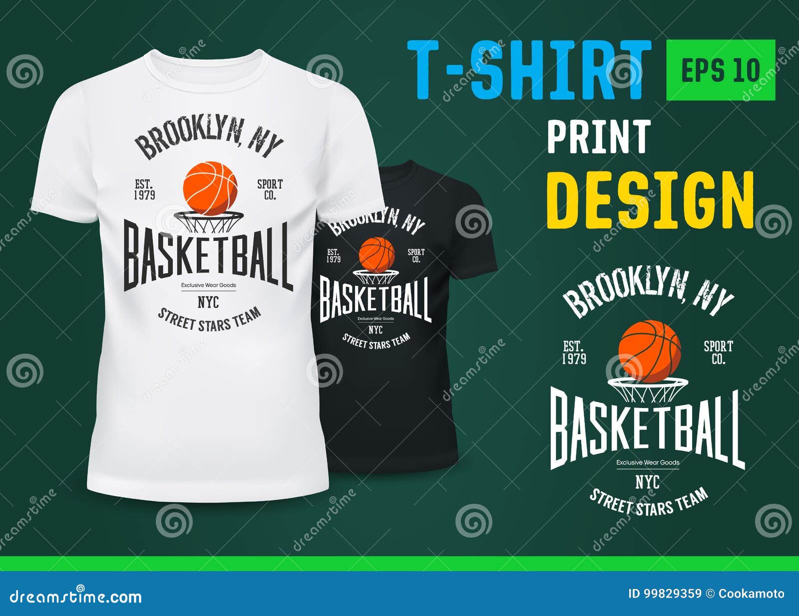 U-neck T-shirt with Basketball NY Team Sign Stock Vector - Illustration ...