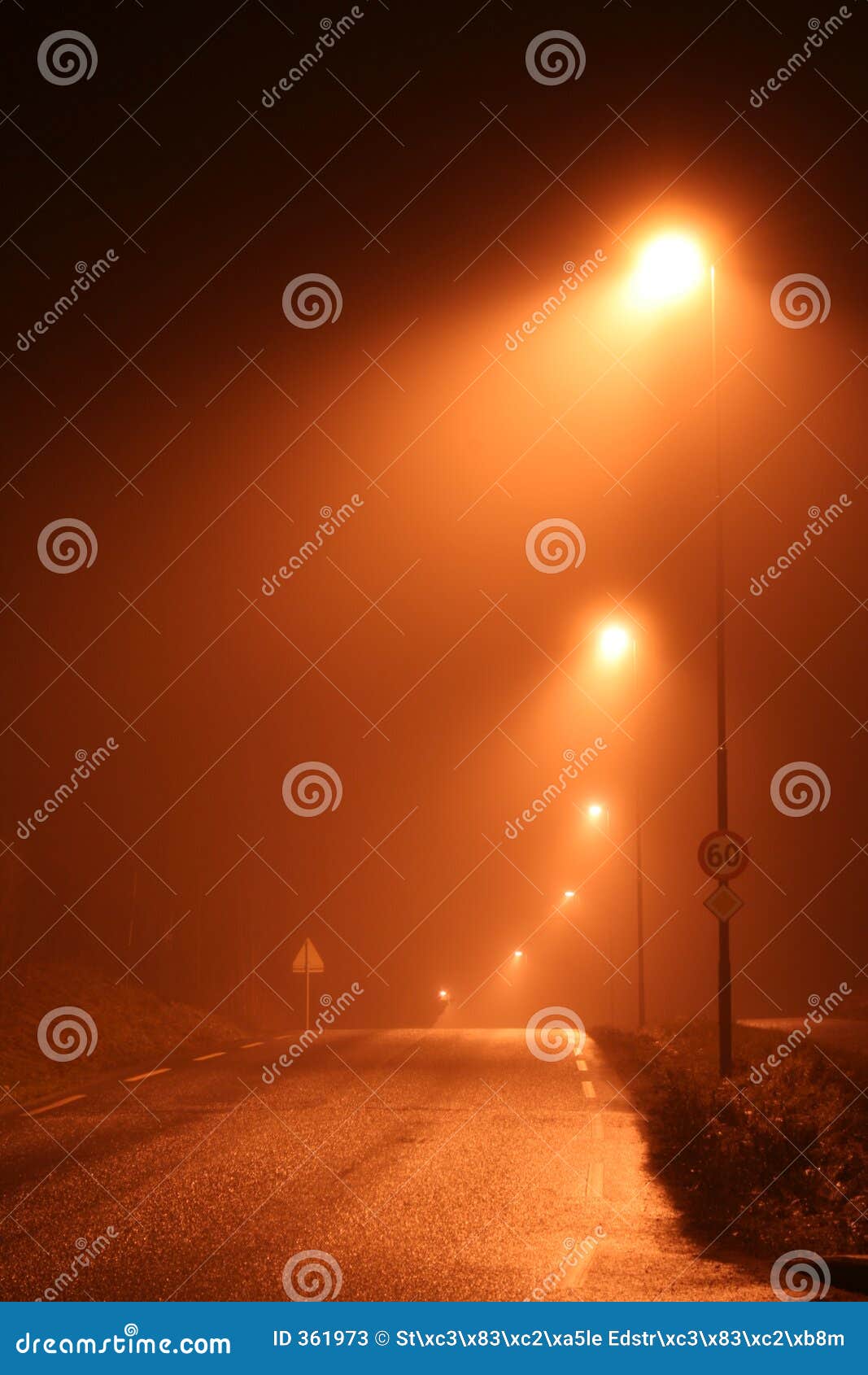Streetlight stock image. Image of autumn, night, light 361973
