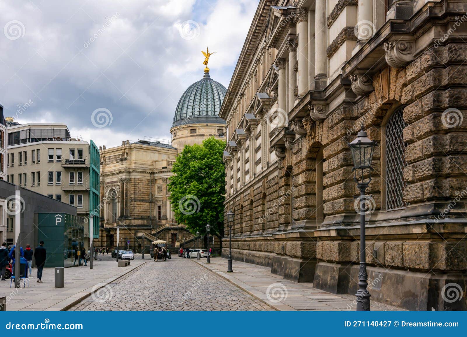 Streets and Architecture of Dresden Old Town, Germany Editorial
