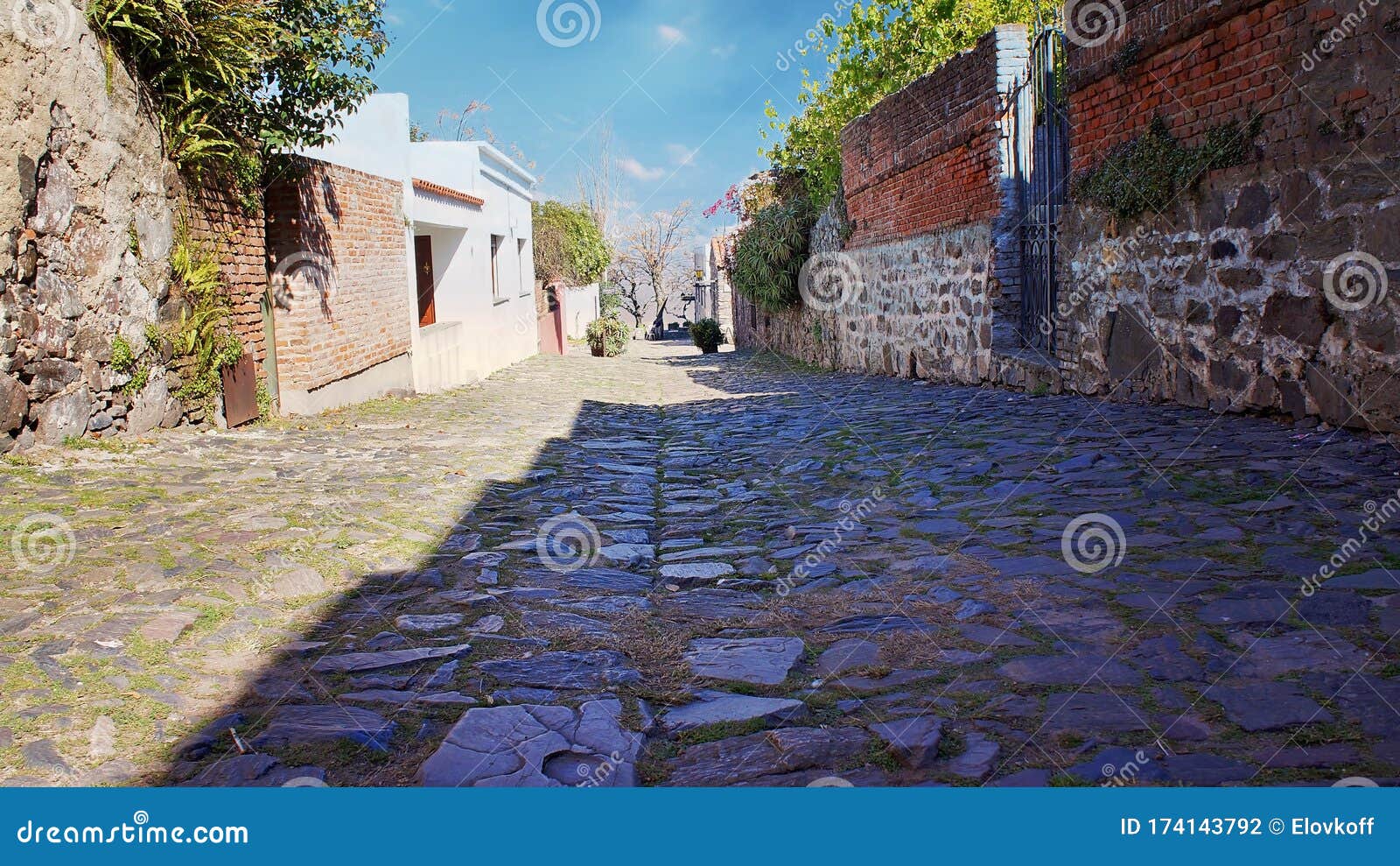 streets of colonia del sacramento in historic center barrio historico