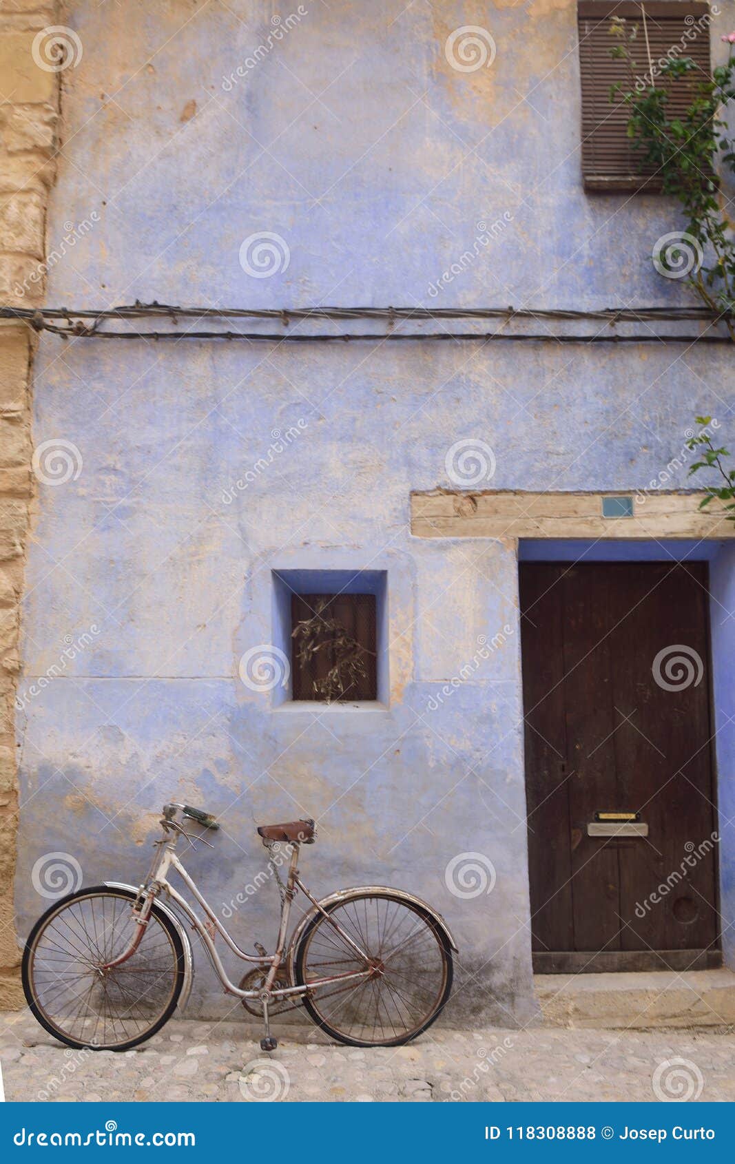 streets and corners of the medieval village of valderrobres, man