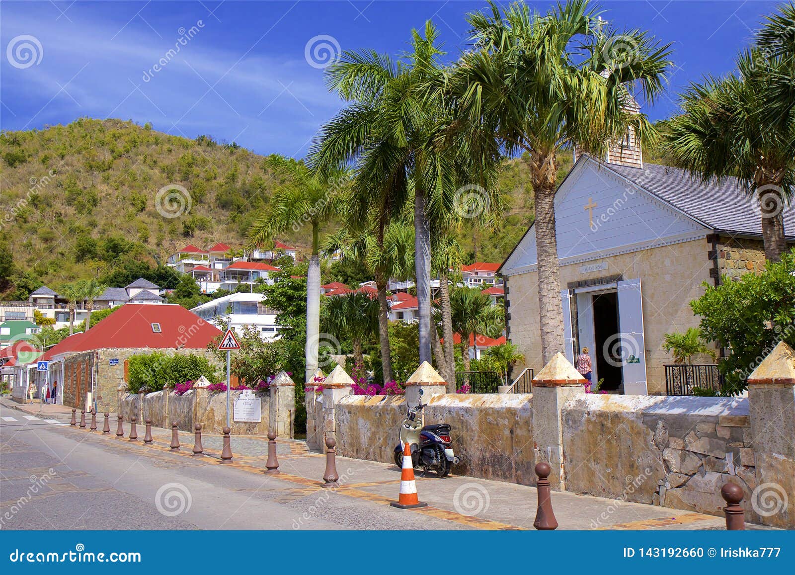 Streets of Gustavia, St Barths, Caribbean Editorial Image - Image