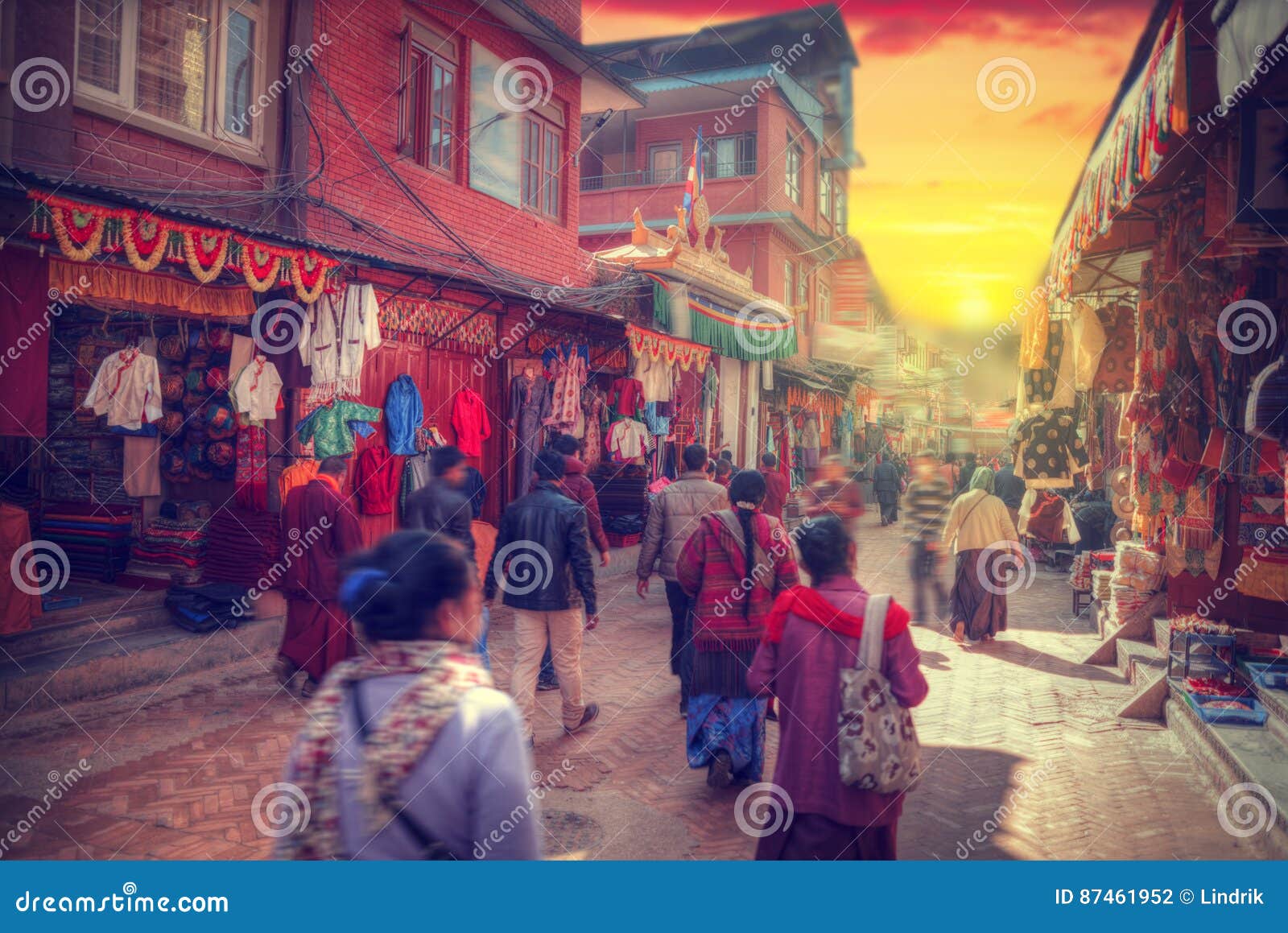 Streets of Kathmandu editorial photography. Image of construction