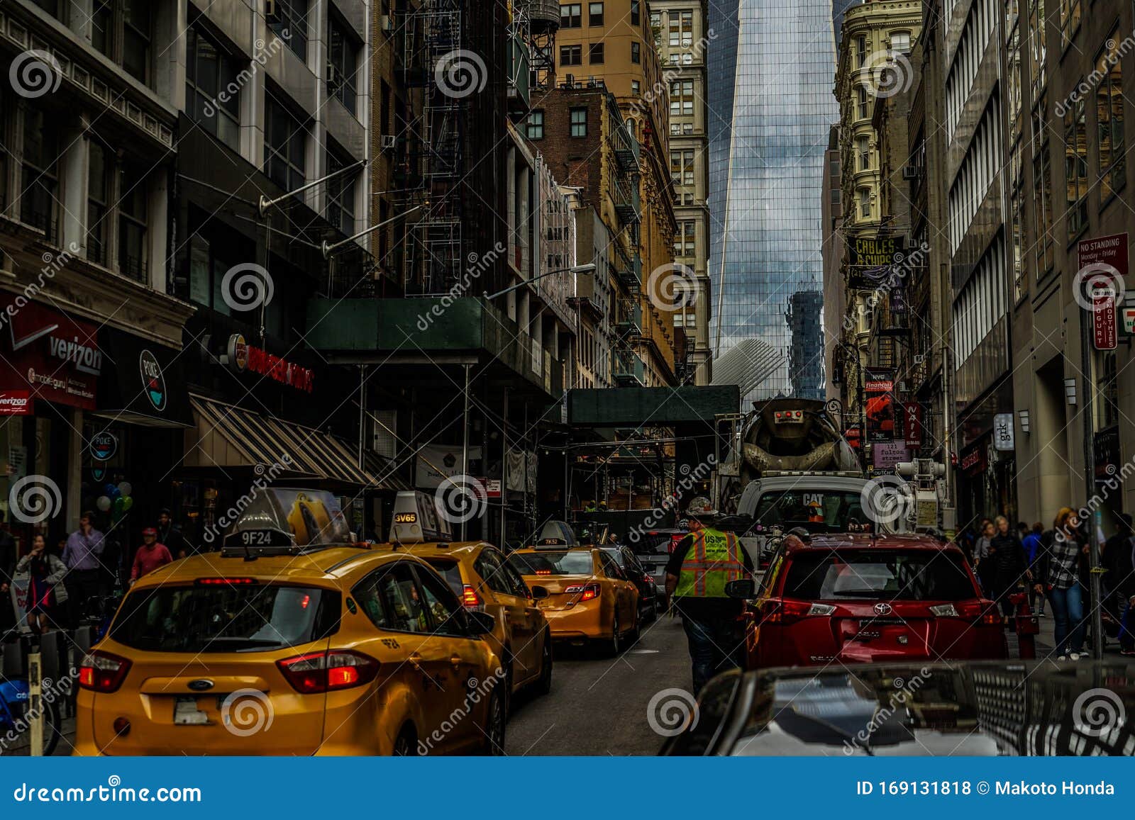 Streets of New York Lower Manhattan Editorial Stock Photo Image of