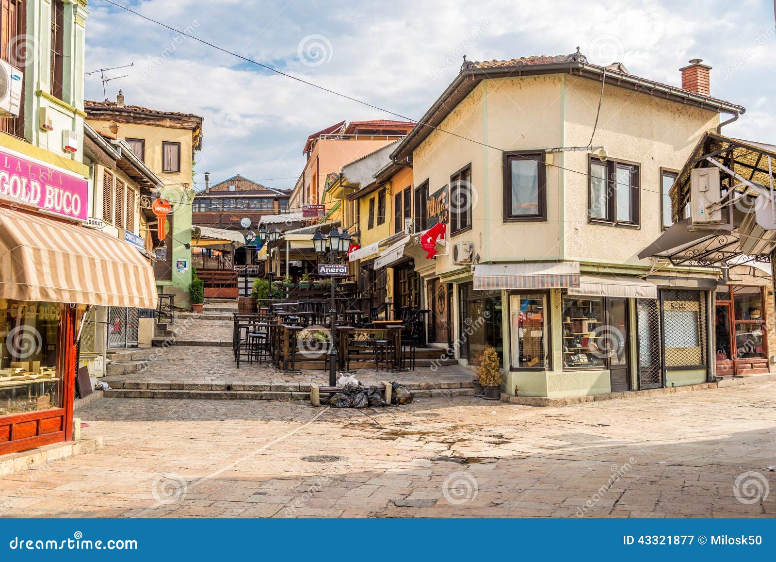 In the Streets Old Bazaar of City Skopje Editorial Photography - Image ...