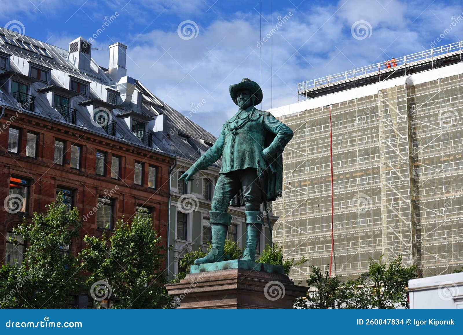 Streets of Oslo. Norway. editorial stock image. Image of monument