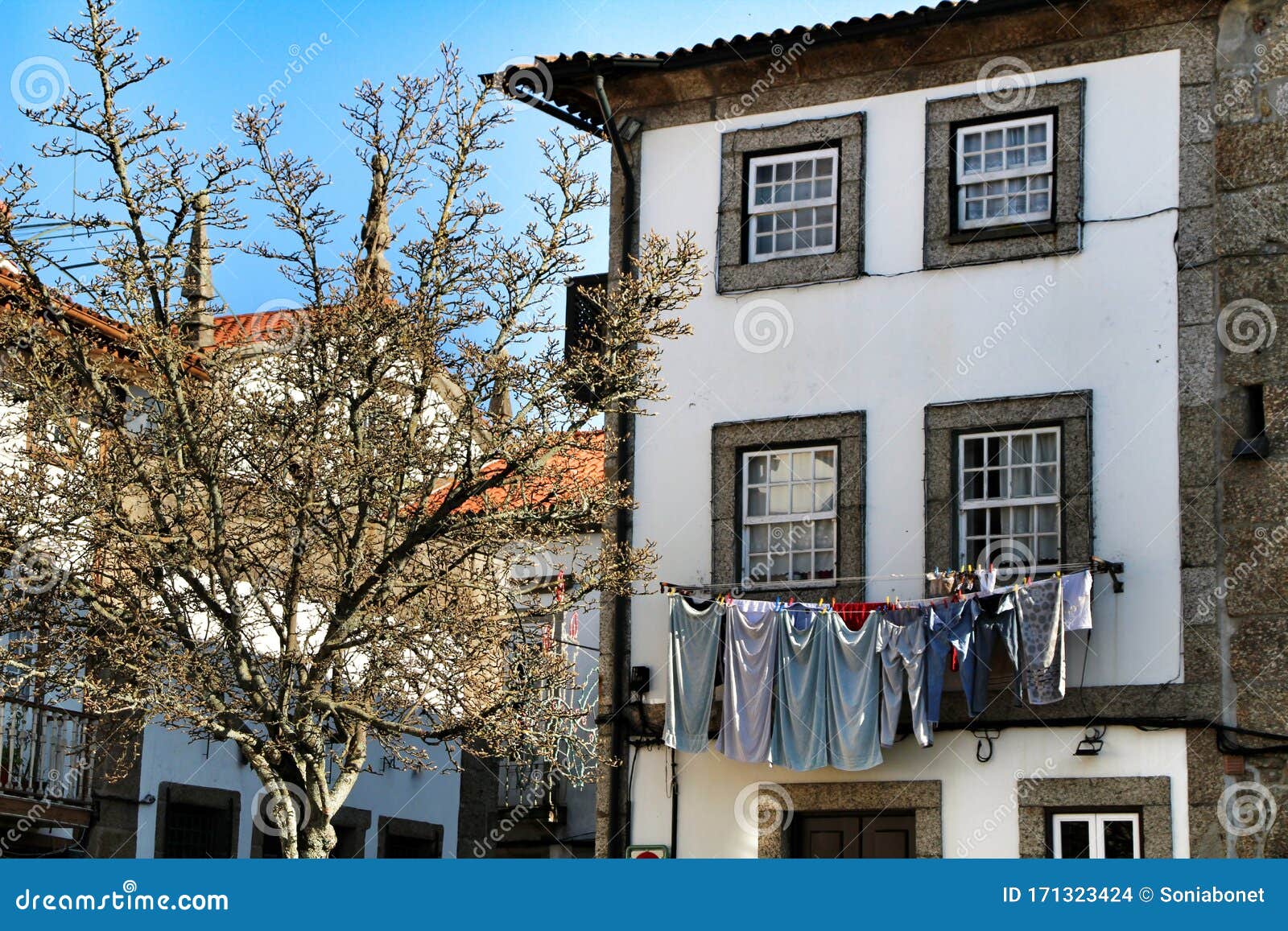 streets, squares and facades of the portuguese medieval village of guimaraes