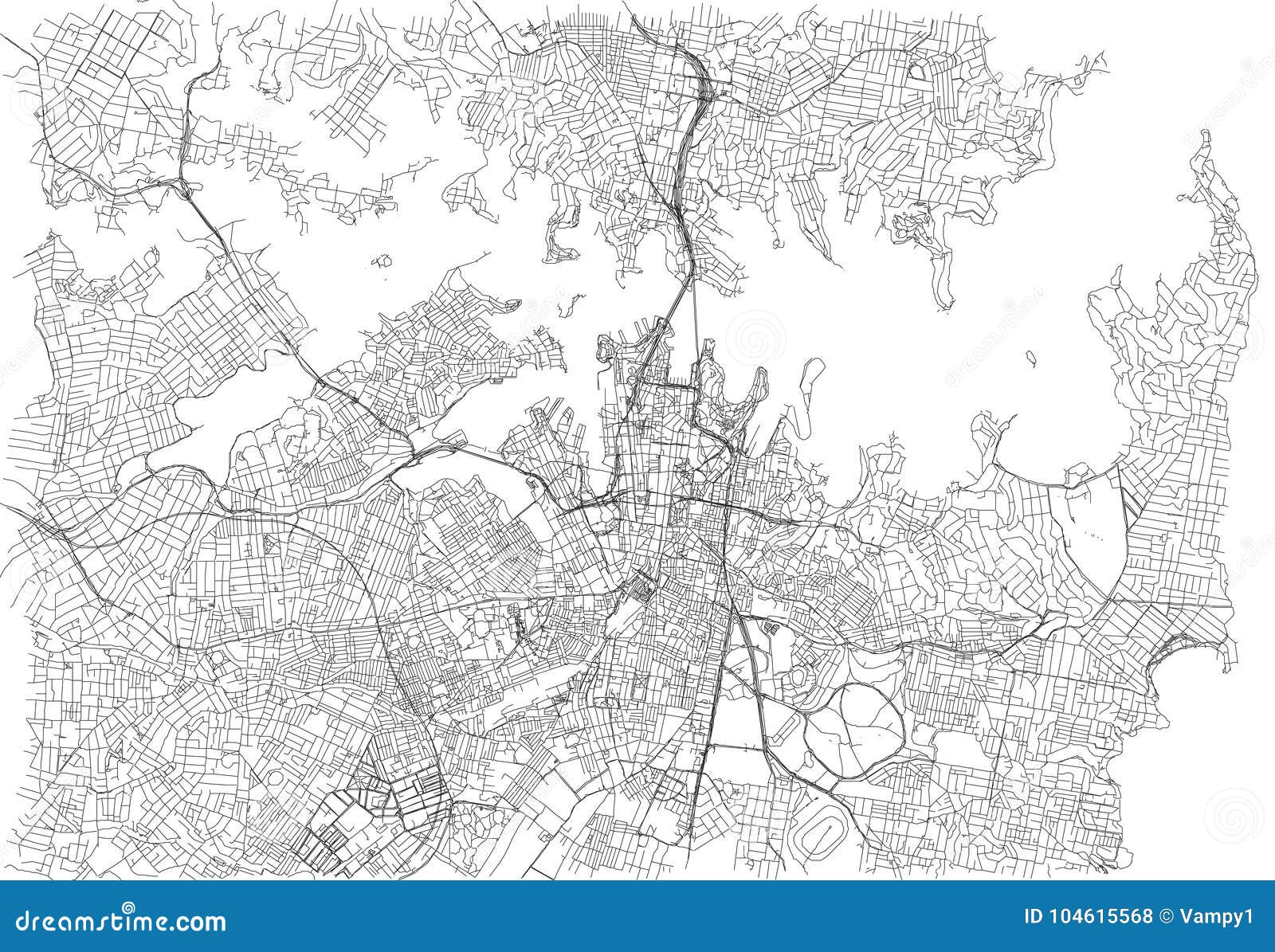 streets of sydney, city map, australia