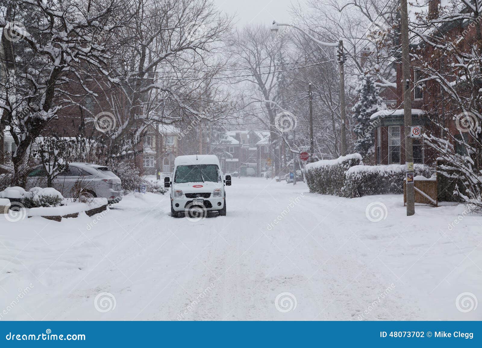 Streets in Toronto during the Snow Editorial Photography - Image of ...