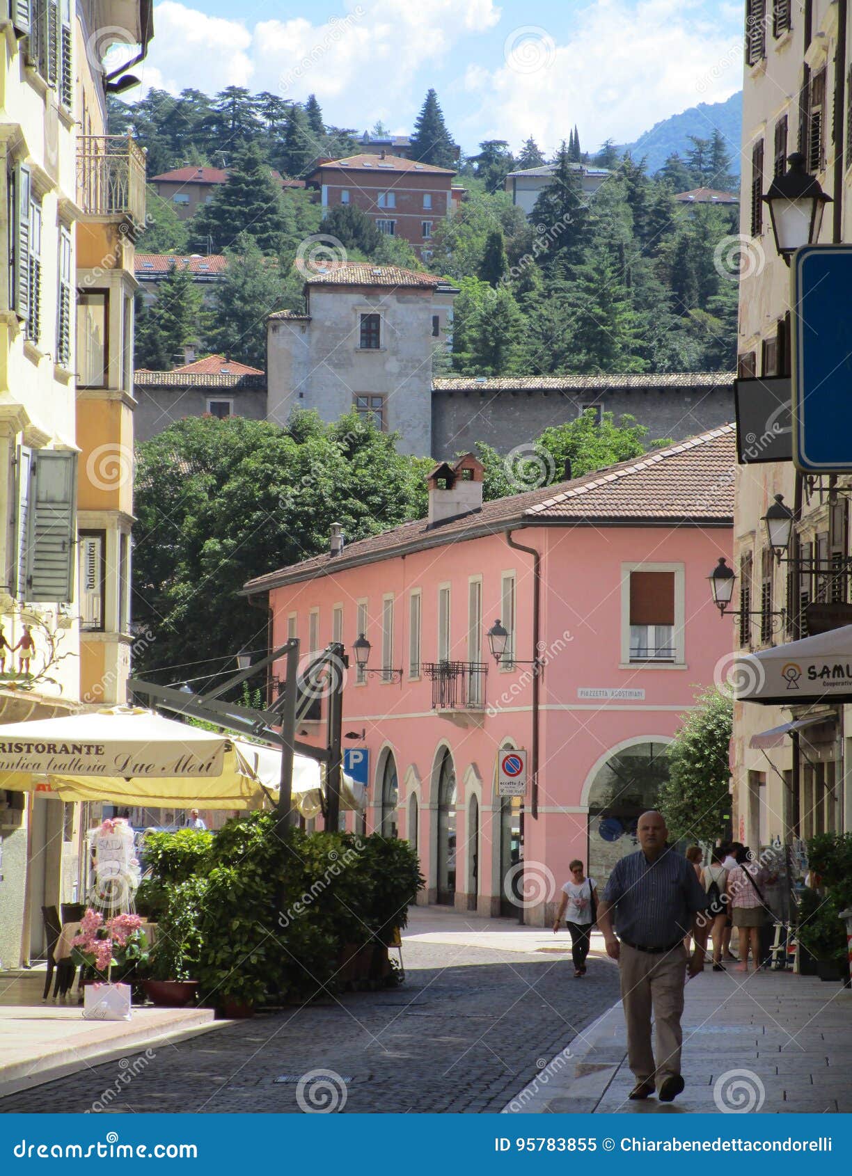 Streets of Trento editorial image. Image of italia, cittanbsp - 95783855