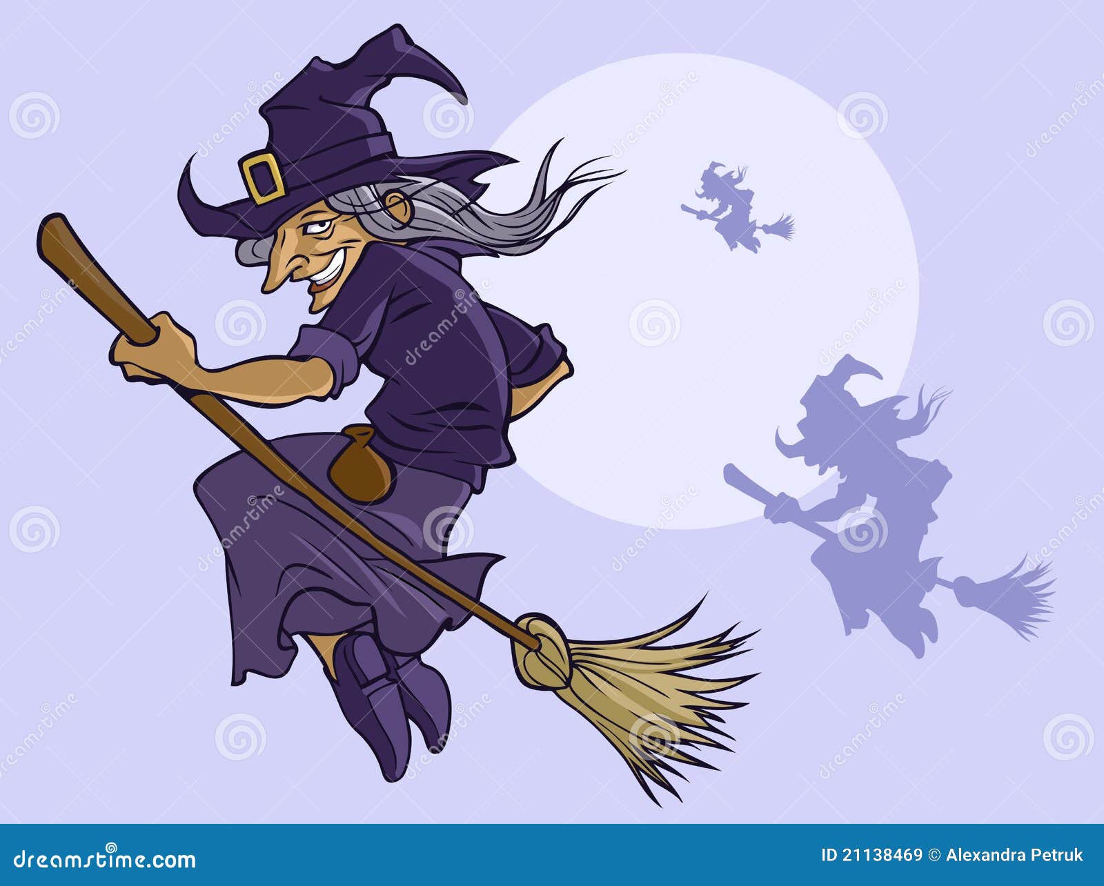 Strega di volo illustrazione vettoriale. Illustrazione di espressione