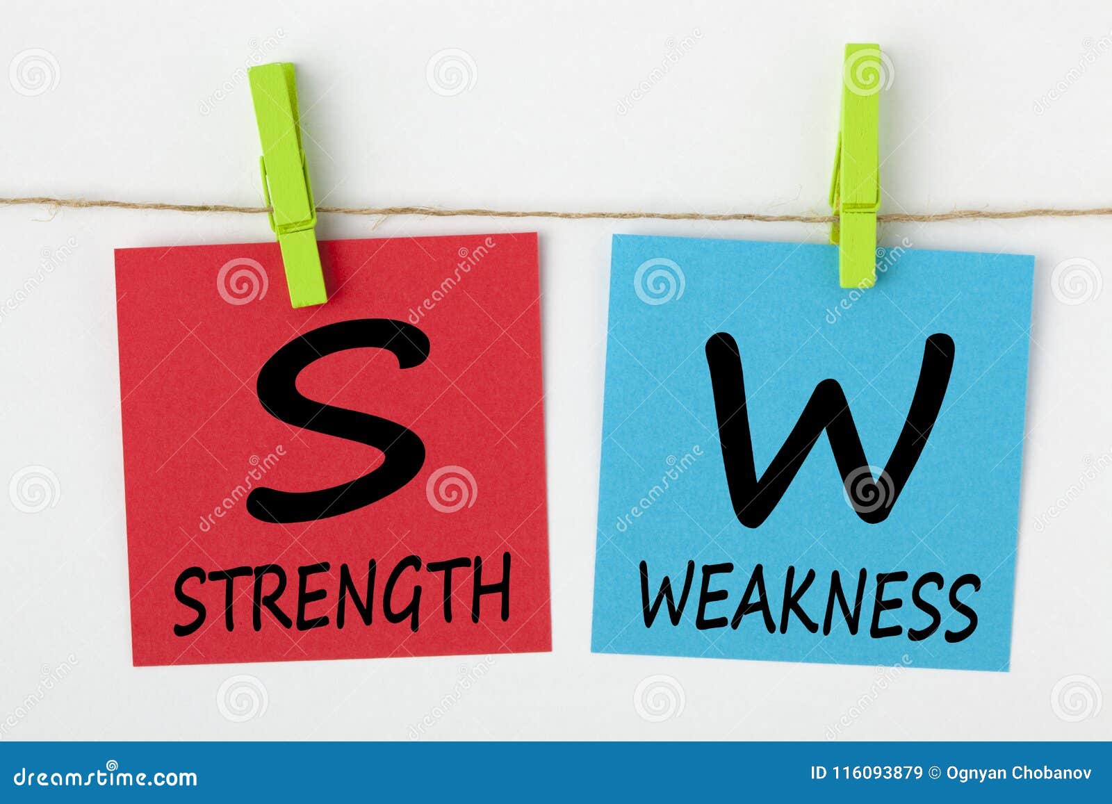 Strength Weaknesses Concept Stock Image - Image of potential, growth: 116093879