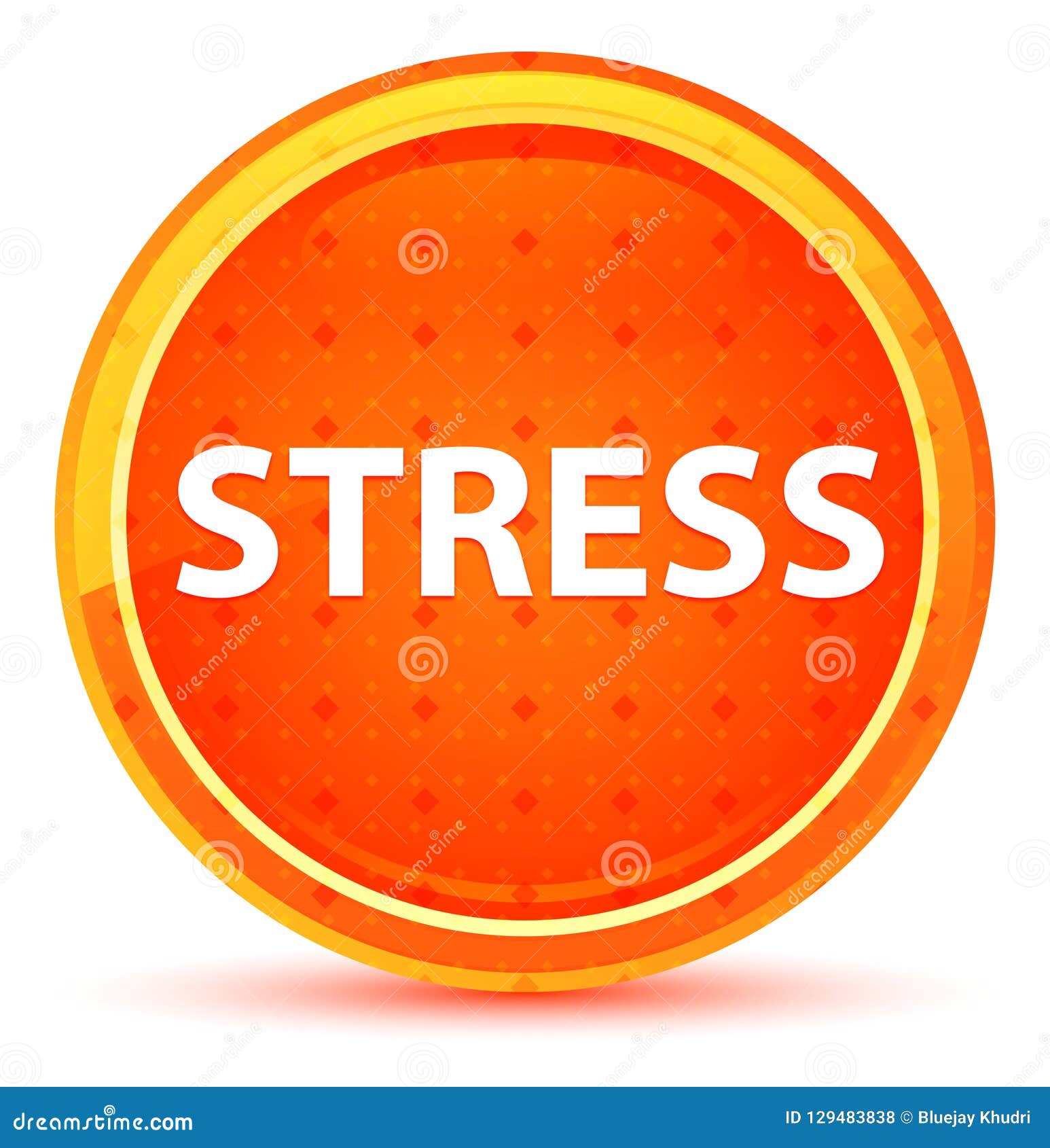 Stress Natural Orange Round Button Stock Illustration Illustration of