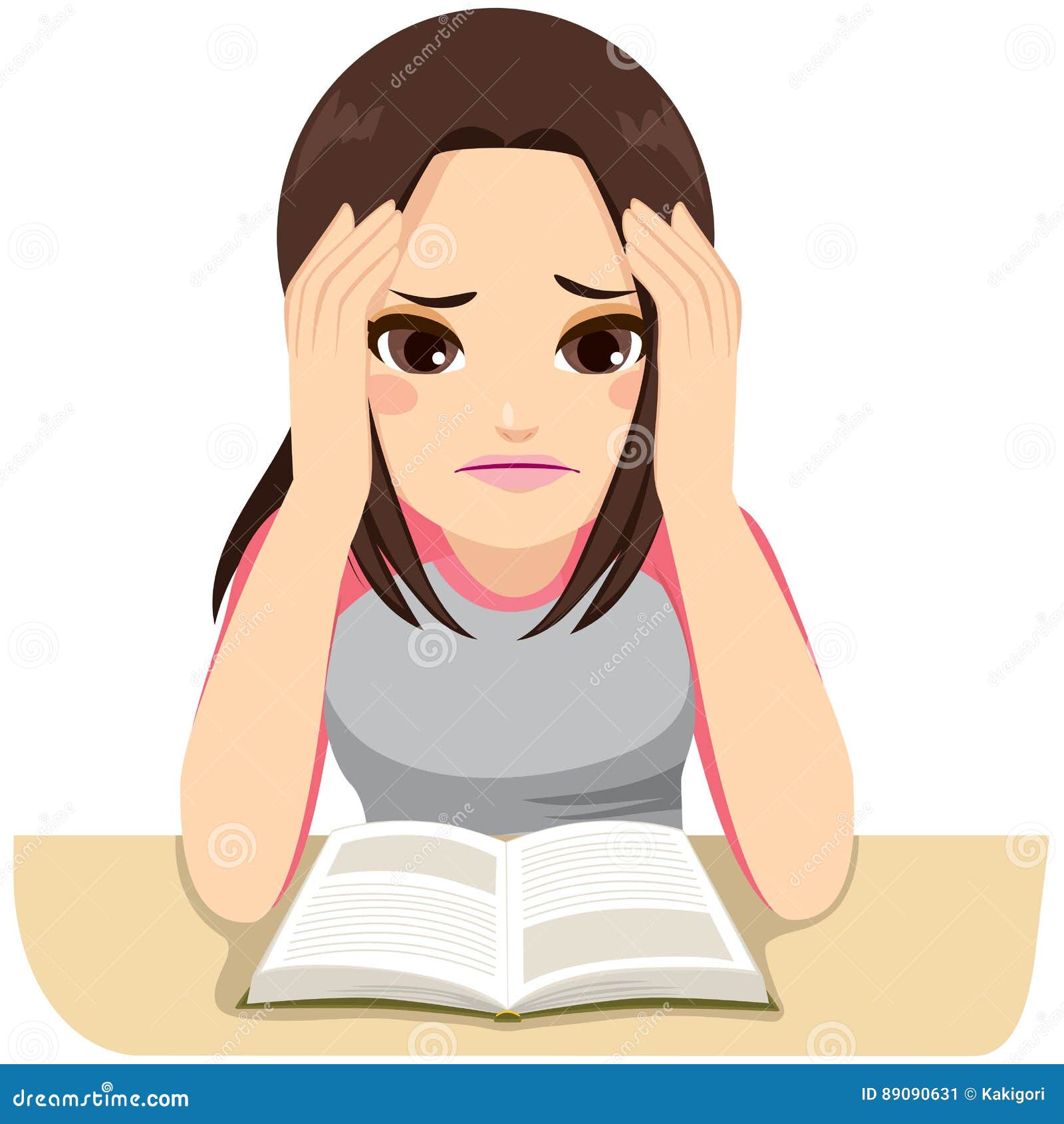 stressed woman clipart