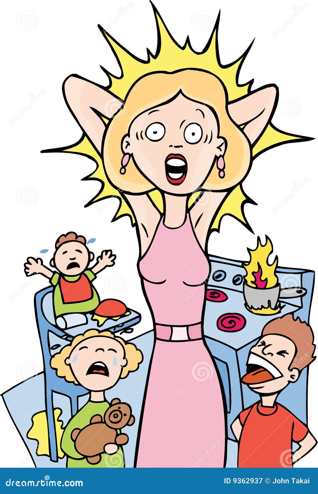 Cartoon Stressed Mom Stock Illustrations – 160 Cartoon Stressed Mom Stock  Illustrations, Vectors & Clipart - Dreamstime