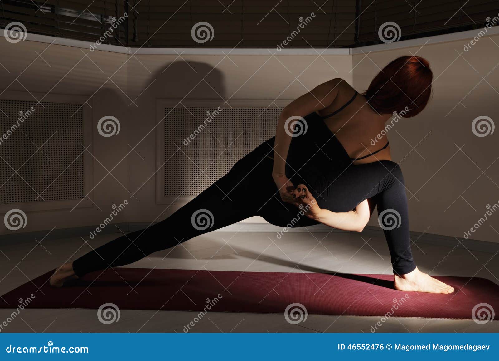 Stretch and clutch stock photo. Image of position, female 46552476