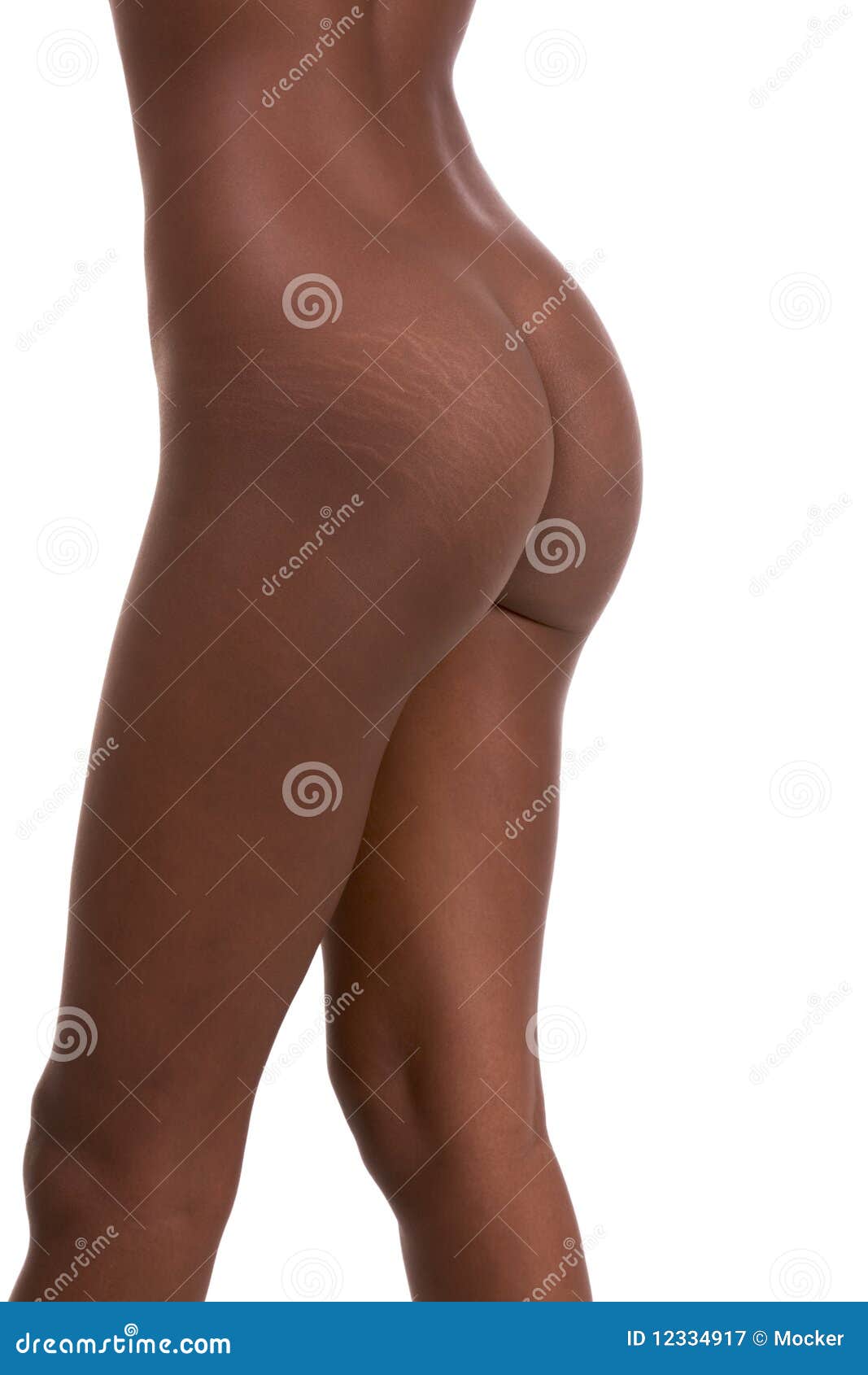 Stretch Marks On Of Naked Ethnic Black Woman Stock Image ...