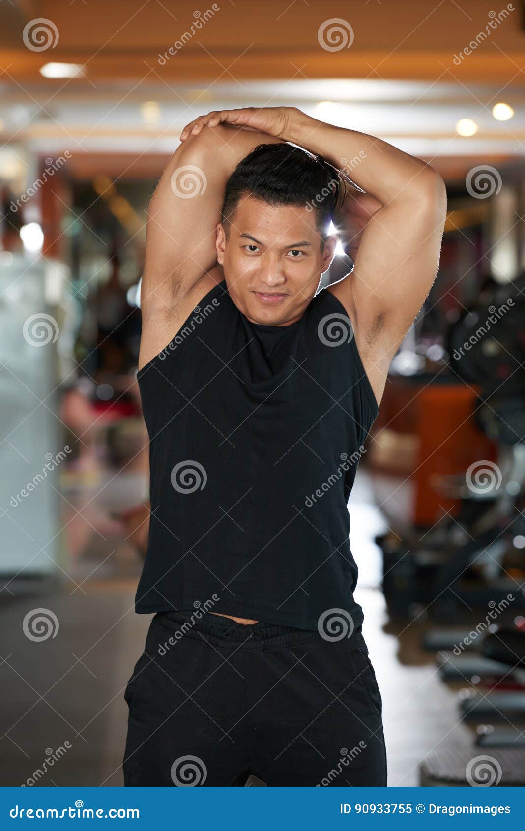 Stretching arms stock image. Image of warming, malaysian - 90933755