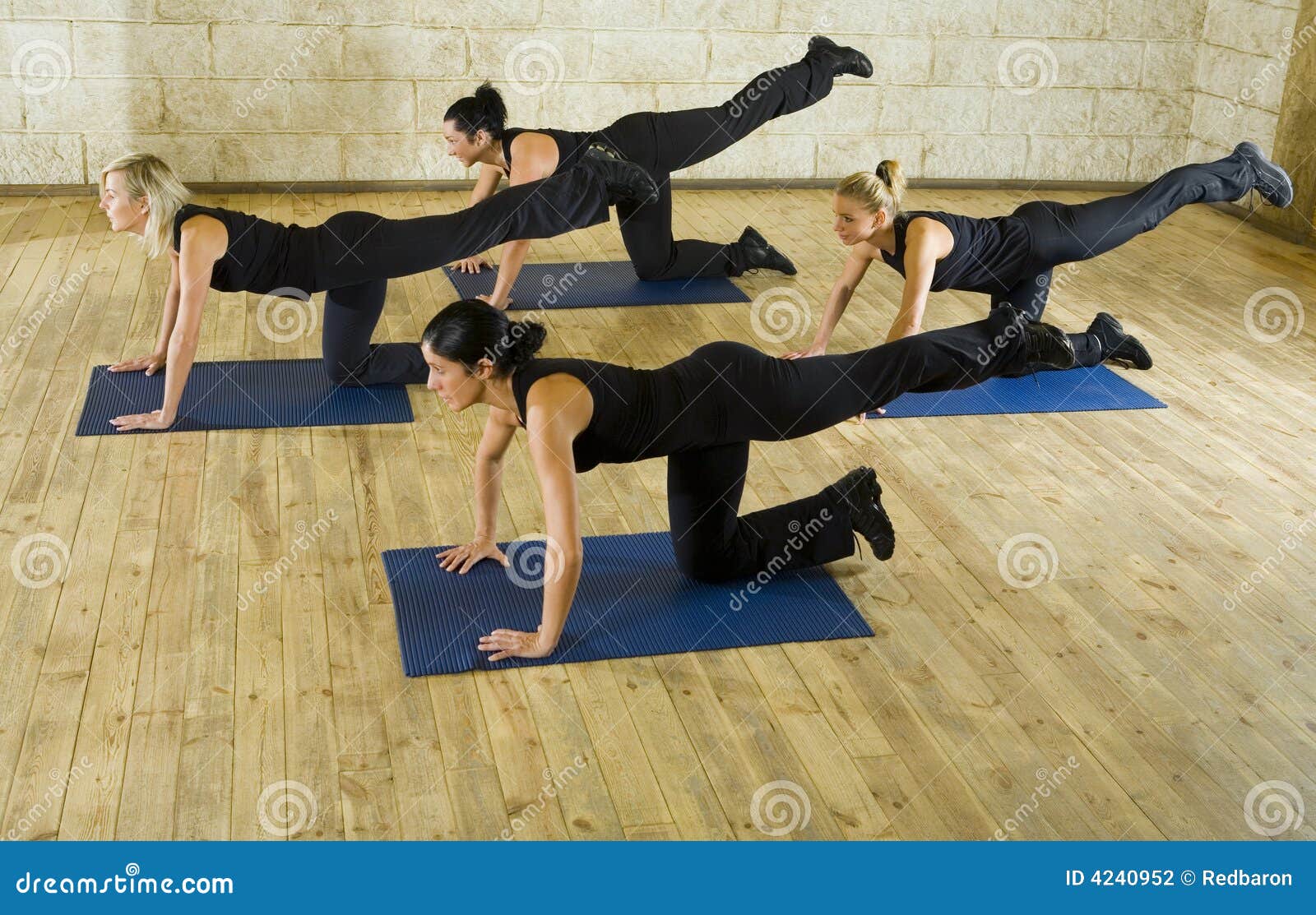 Stretching Exercise on Yoga Mat Stock Photo Image of gymnastic