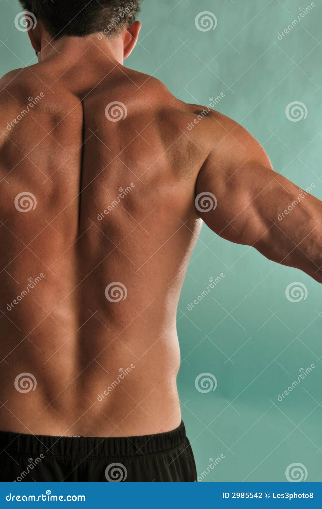 Stretching Male Muscle Back Stock Photo - Image of athletic, powerful