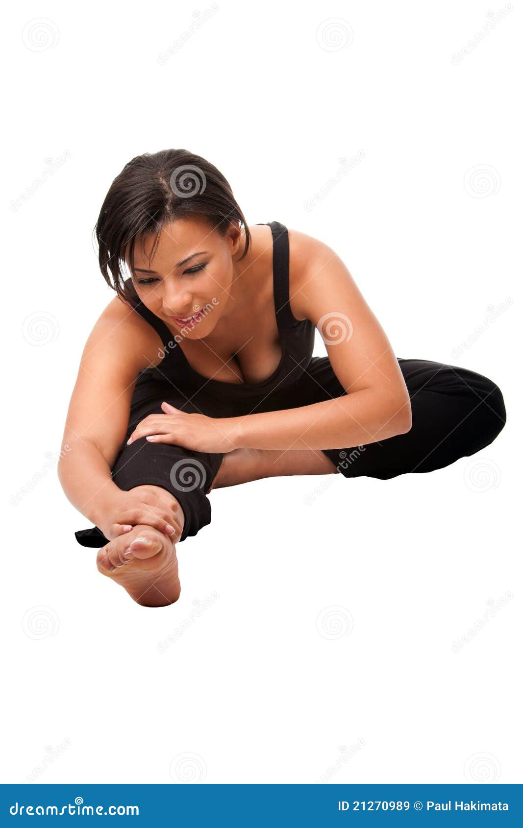 Latina Hispanic Woman Stretches Before A Workout Stock Photo - Alamy