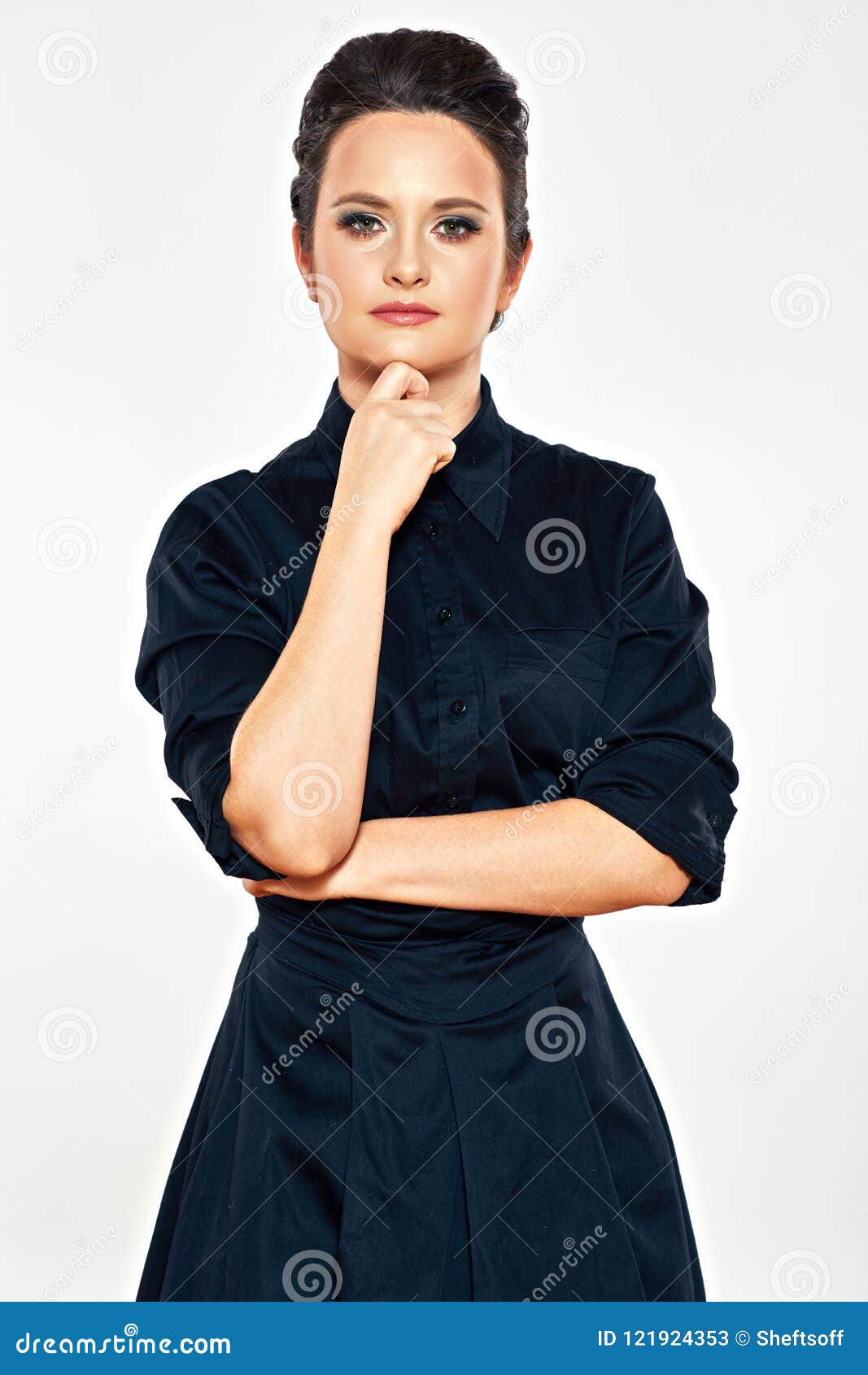 Strict Business Woman Isolated Portrait. Stock Image - Image of lady ...