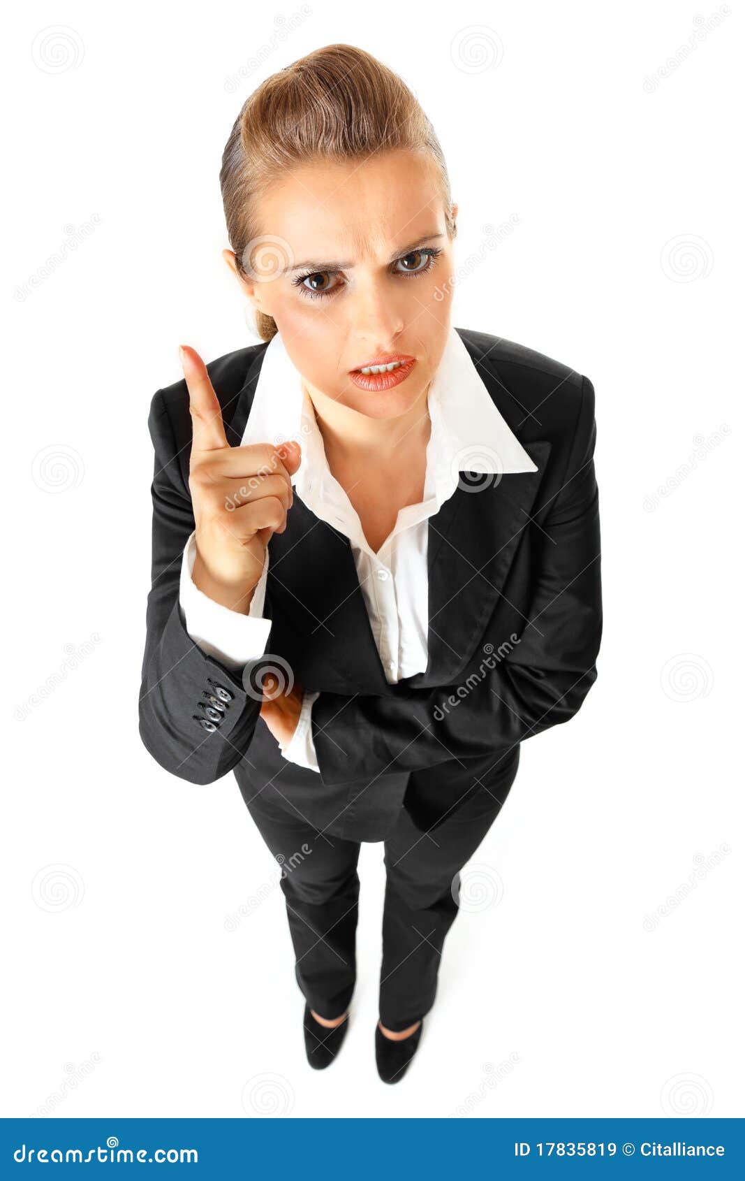 Strict Modern Business Woman Shaking Her Finger Stock Image Image of