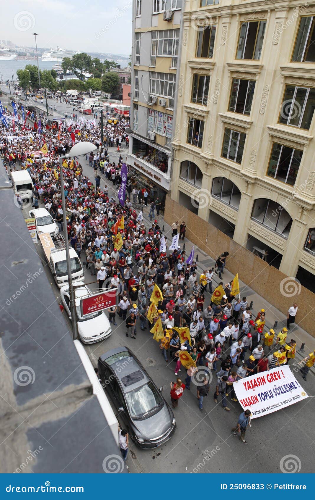 Strike in Istanbul,Turkey editorial stock photo. Image of officer