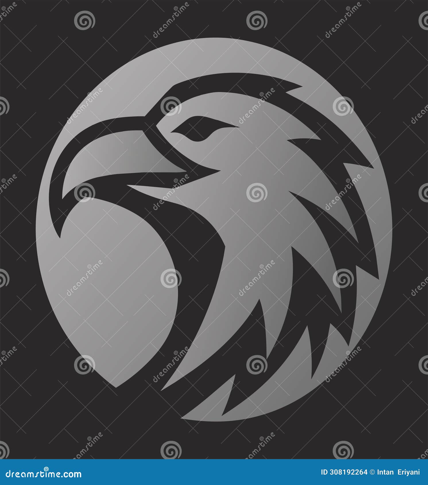 striking eagle head logo on a sleek white background