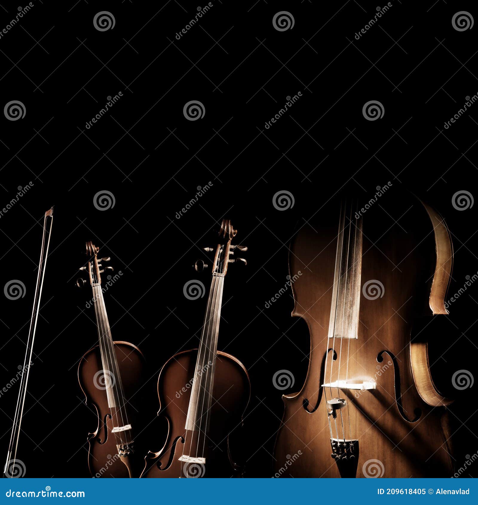 violin cello. ensemble of string instruments