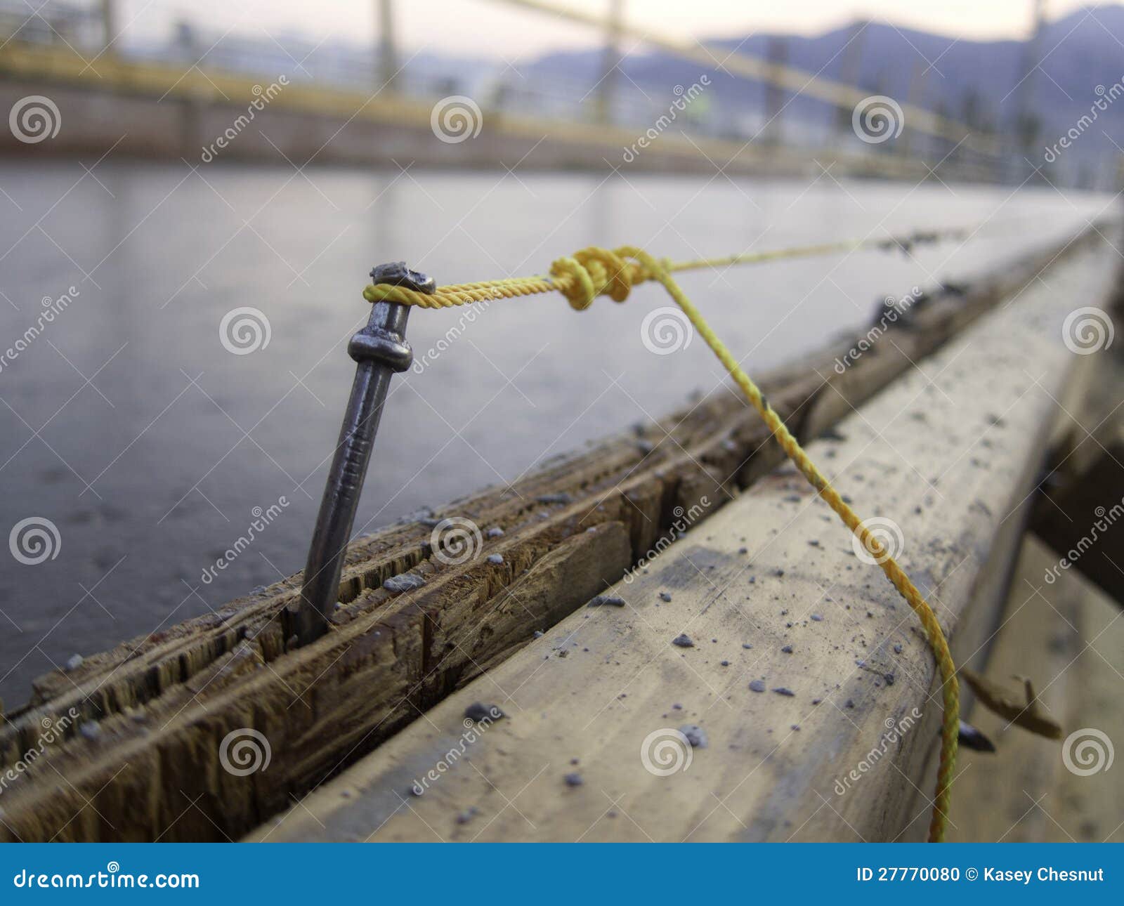 String line nail concrete stock photo. Image of perspective - 27770080