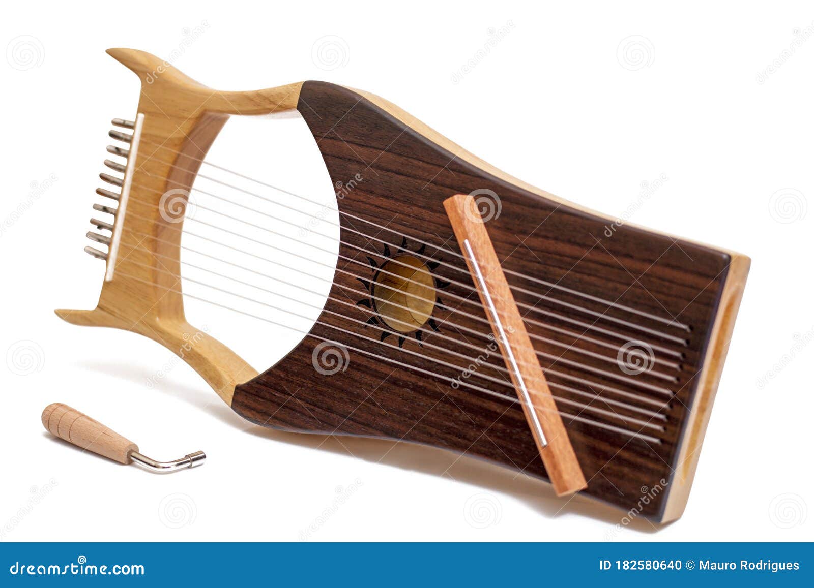 Stringed Lyre Musical Instrument Stock Photo - orchestral, 182580640