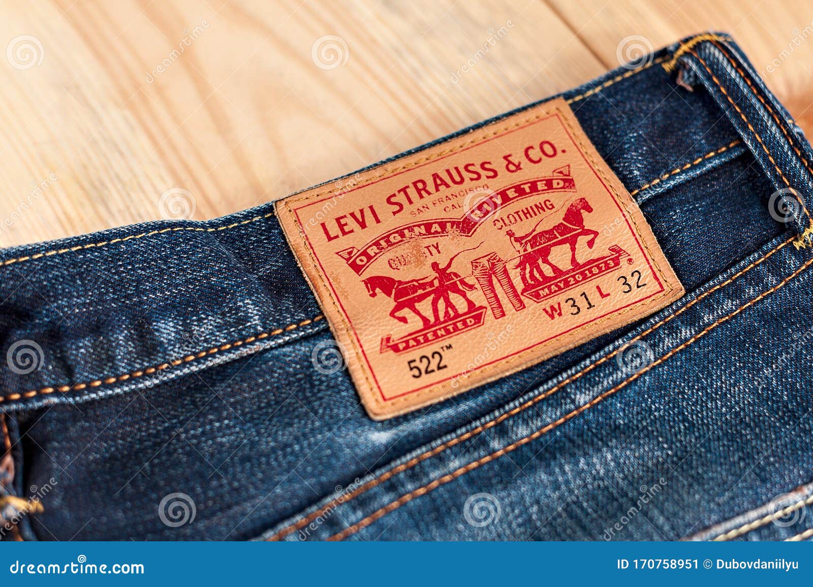 2019.08.19 Nizhniy Novgorod, Russia. Stripe Brand Jeans Levi Strauss ...