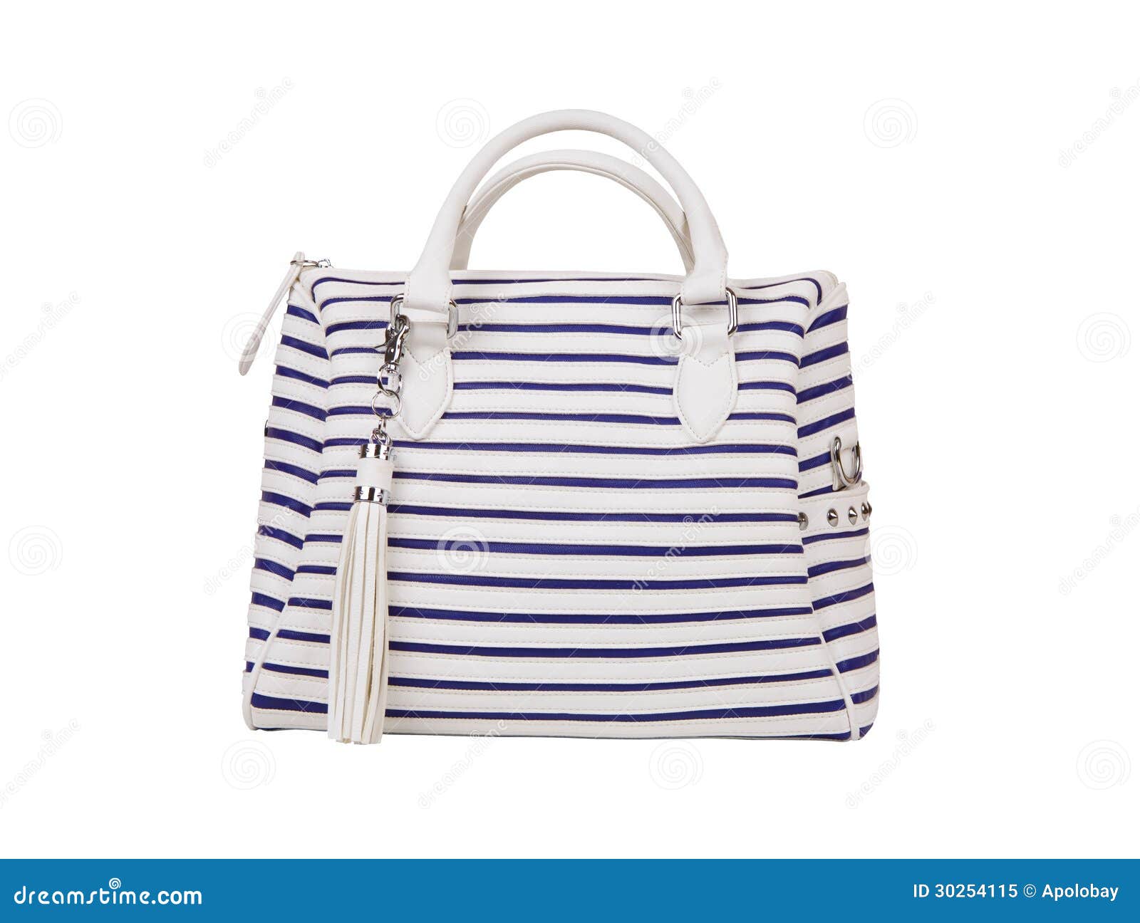 Guess Factory Lenora Saffiano Satchel. Blue White Striped. Purse. Handbag -  Veg4U
