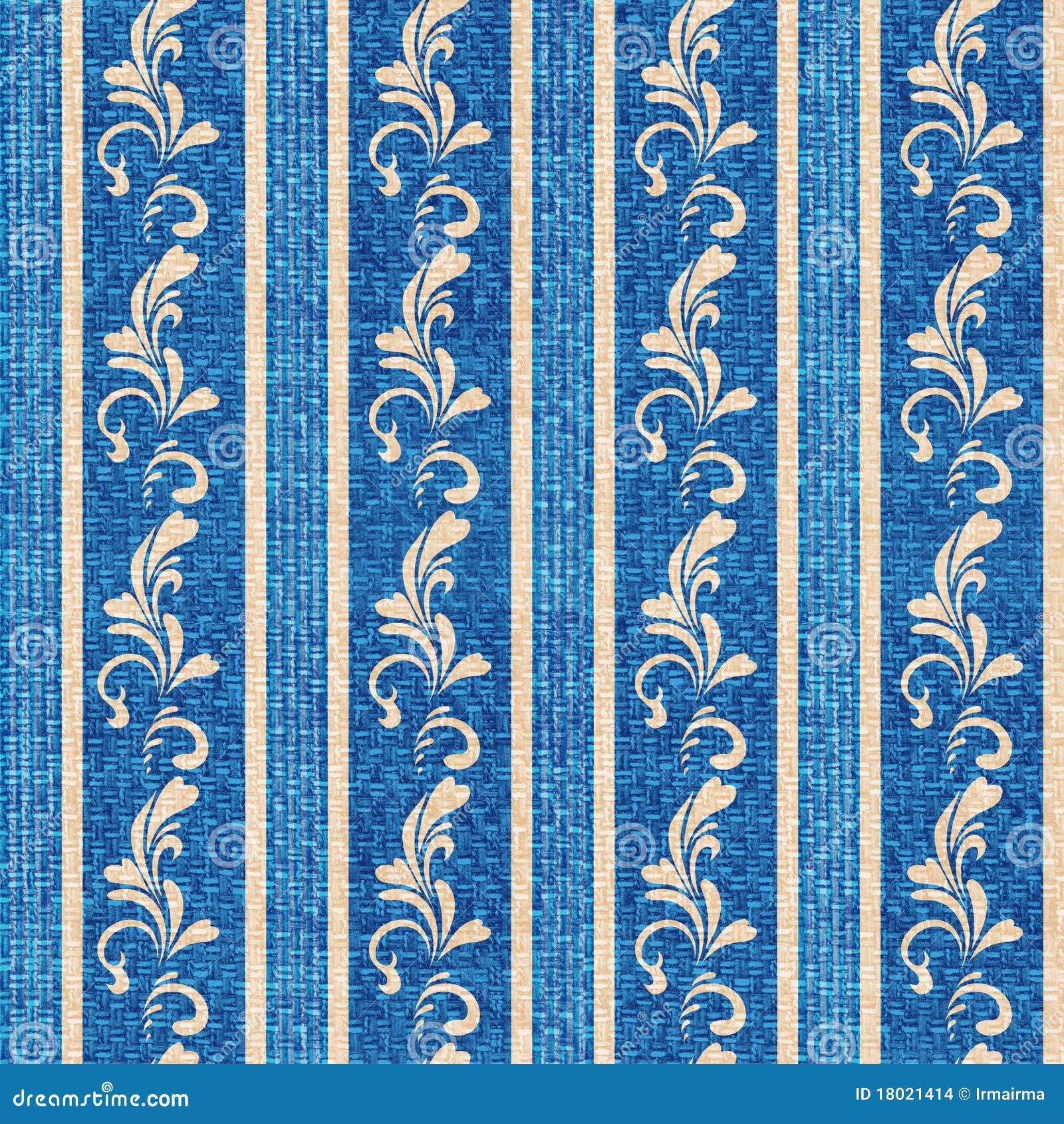 Striped Blue and Gold Ornament Stock Illustration Illustration of