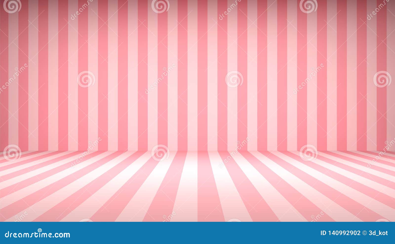 Striped Candy Pink Studio Backdrop with Empty Space for Your Content