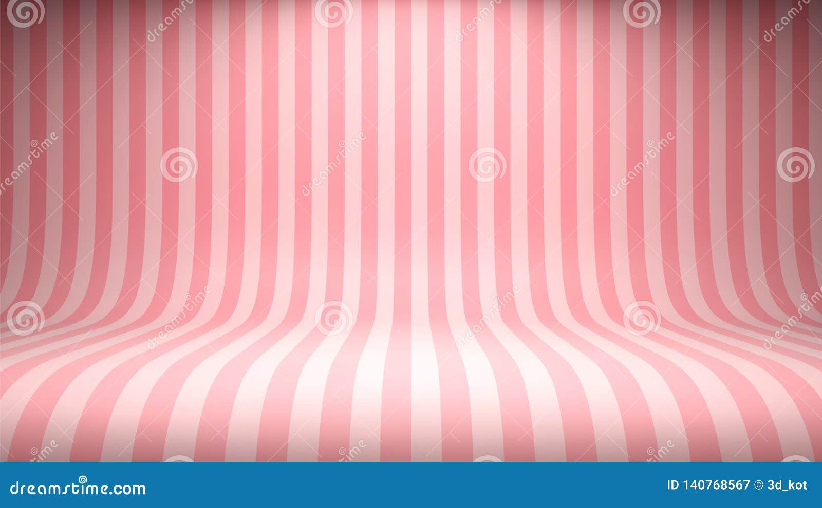 Striped Candy Pink Studio Backdrop with Empty Space for Your Content