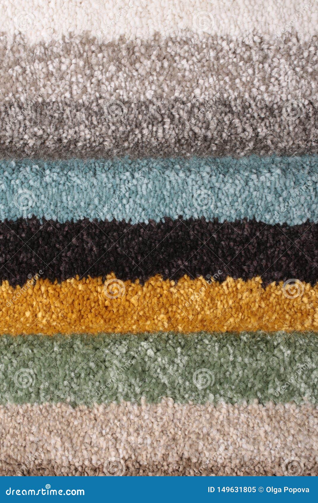 Striped Carpet Texture, Close-up Stock Image - Image of brown, blue ...