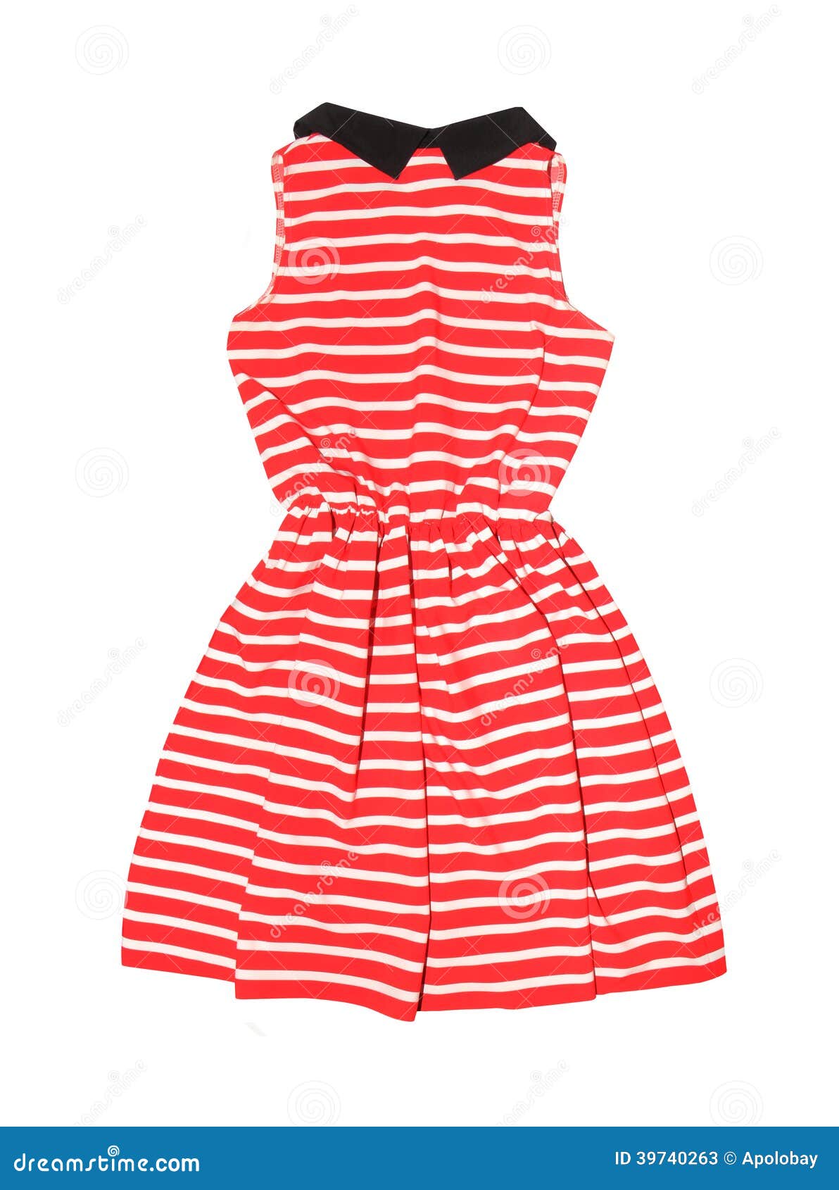 striped dress  on white