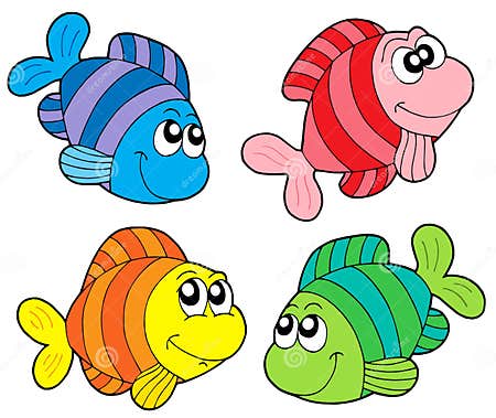 Striped fishes collection stock vector. Illustration of fish - 6354596